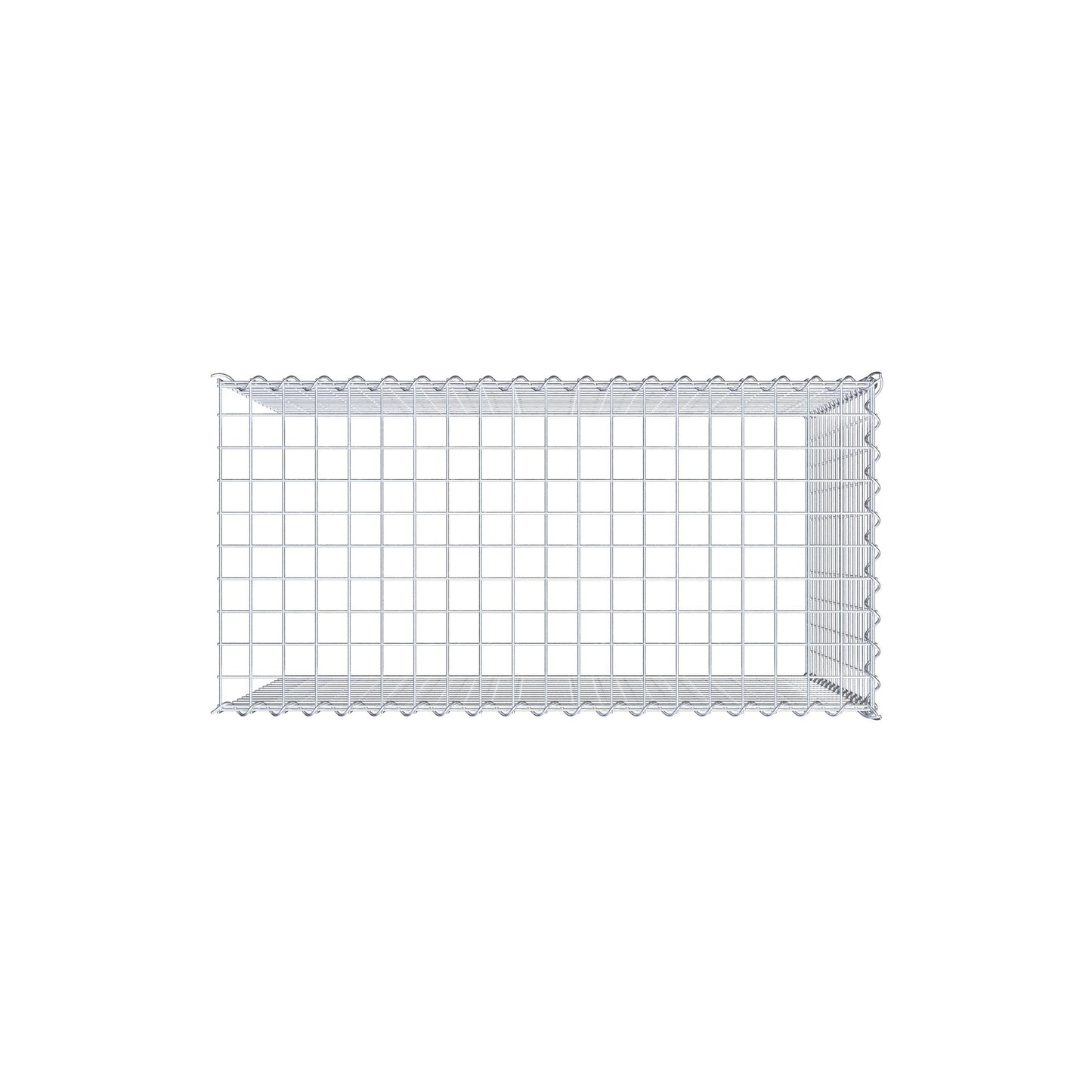 Grown-on gabion type 4 100 cm x 80 cm x 50 cm (L x H x D), mesh size 5 cm x 5 cm, spiral