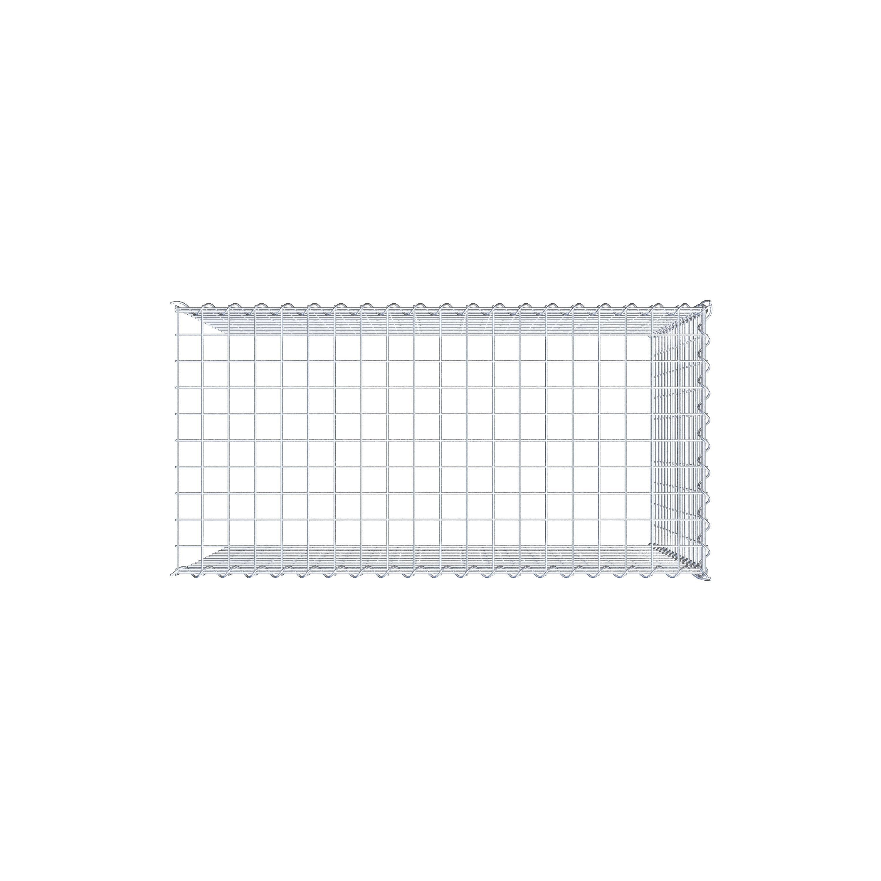 Gabion rapporté type 4 100 cm x 80 cm x 50 cm (L x H x P), mailles 5 cm x 5 cm, spirale
