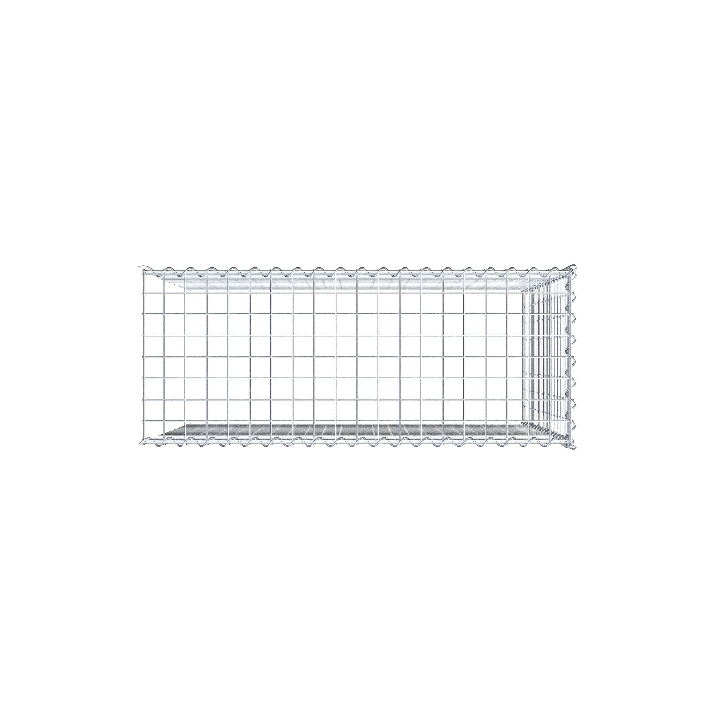 Extra gabion typ 4 100 cm x 90 cm x 40 cm (L x H x D), maskstorlek 5 cm x 5 cm, spiral