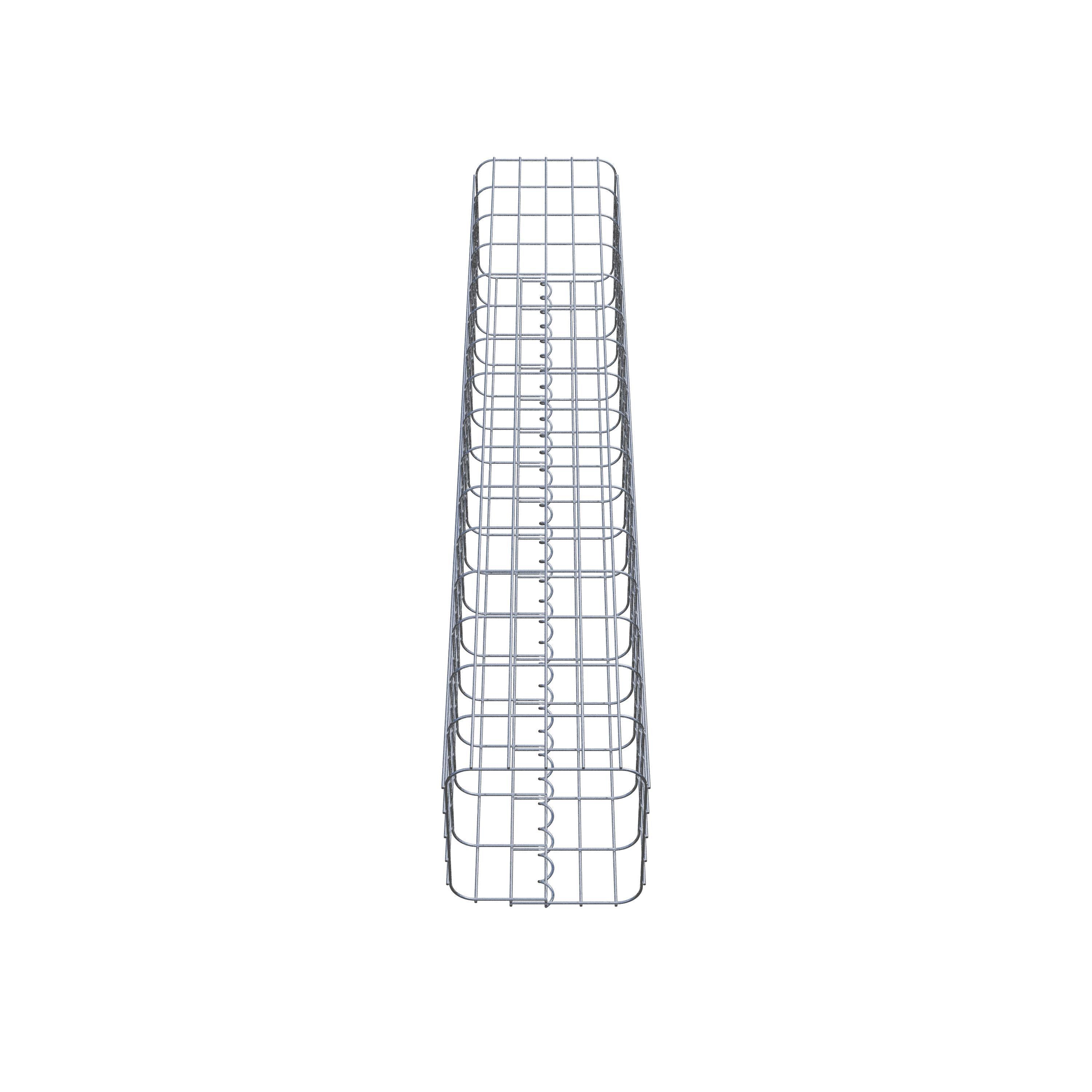Gabionsøjle firkantet 27 cm x 27 cm, 160 cm højde, MW 5 cm x 10 cm