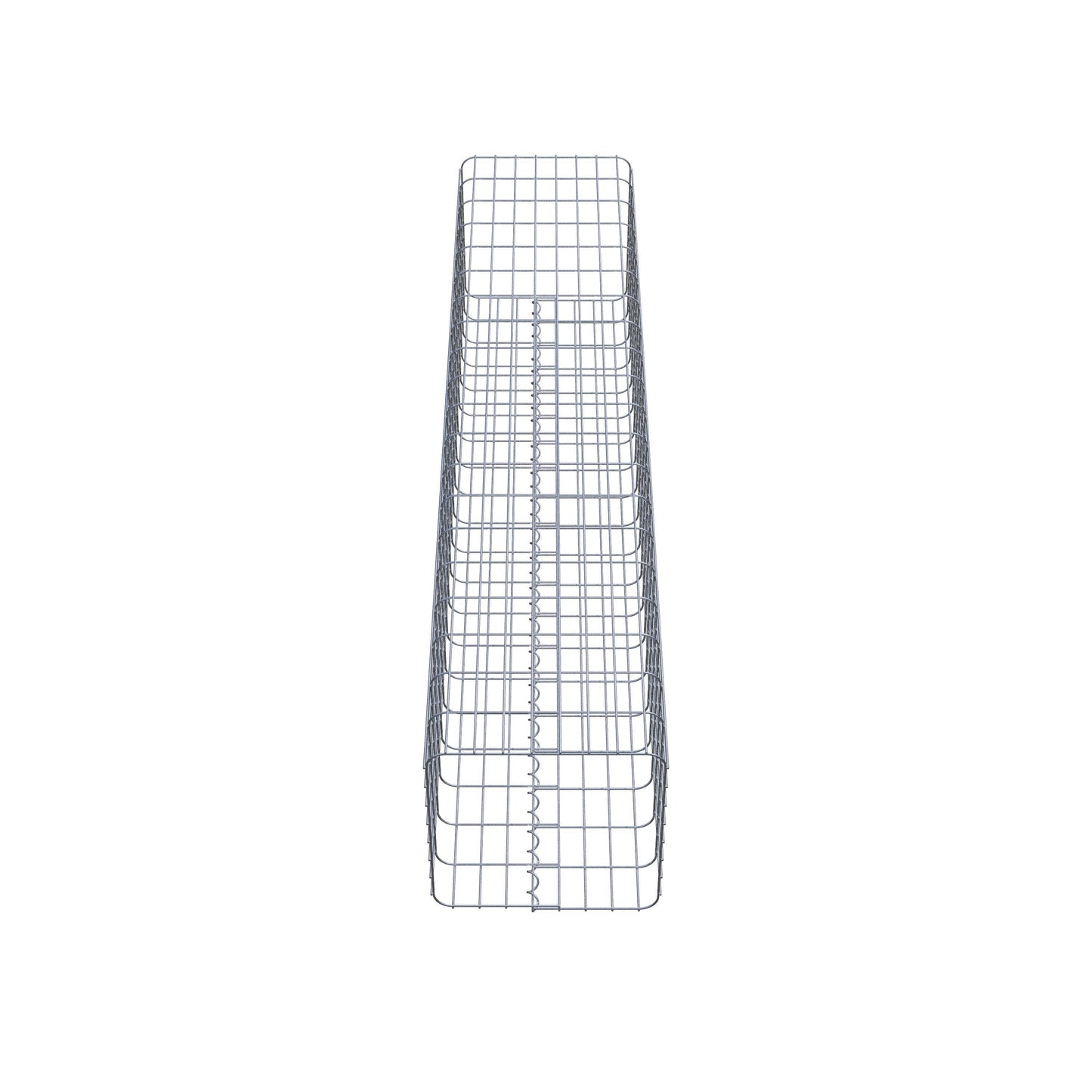 Colonne de gabion carrée 42 cm x 42 cm, 200 cm de hauteur, MW 5 cm x 10 cm