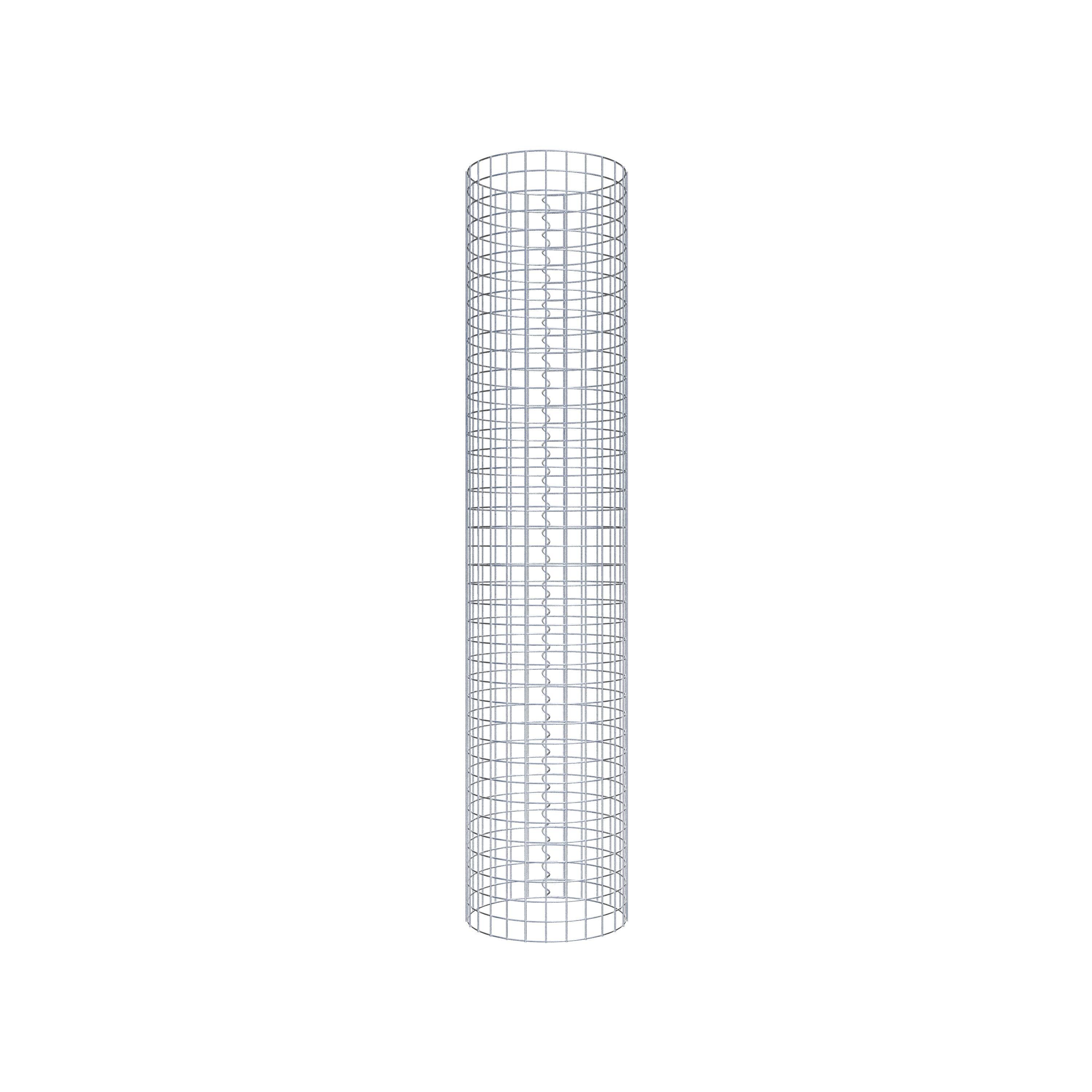 Colonne de gabion ronde 42 cm de diamètre, 200 cm de hauteur, maille 5 cm x 5 cm