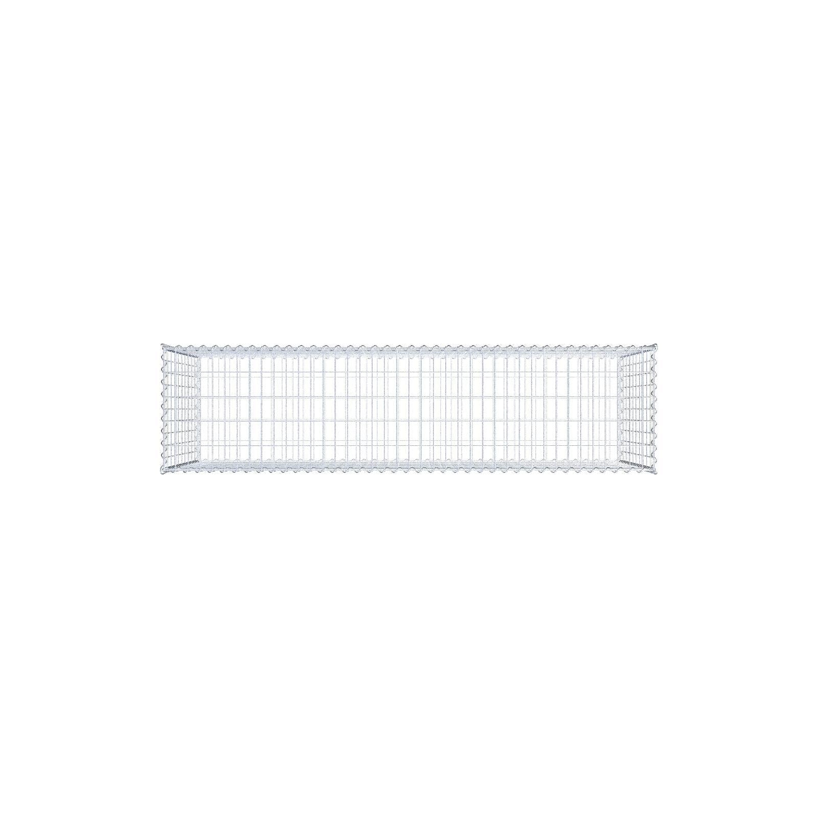 Schanskorf 200 cm x 100 cm x 50 cm (L x H x D), maaswijdte 5 cm x 10 cm, spiraalvormig