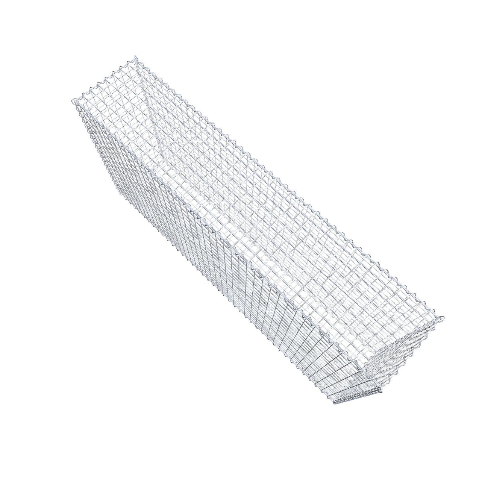 Gabião 200 cm x 100 cm x 40 cm (C x A x P), malhagem 5 cm x 5 cm, espiral