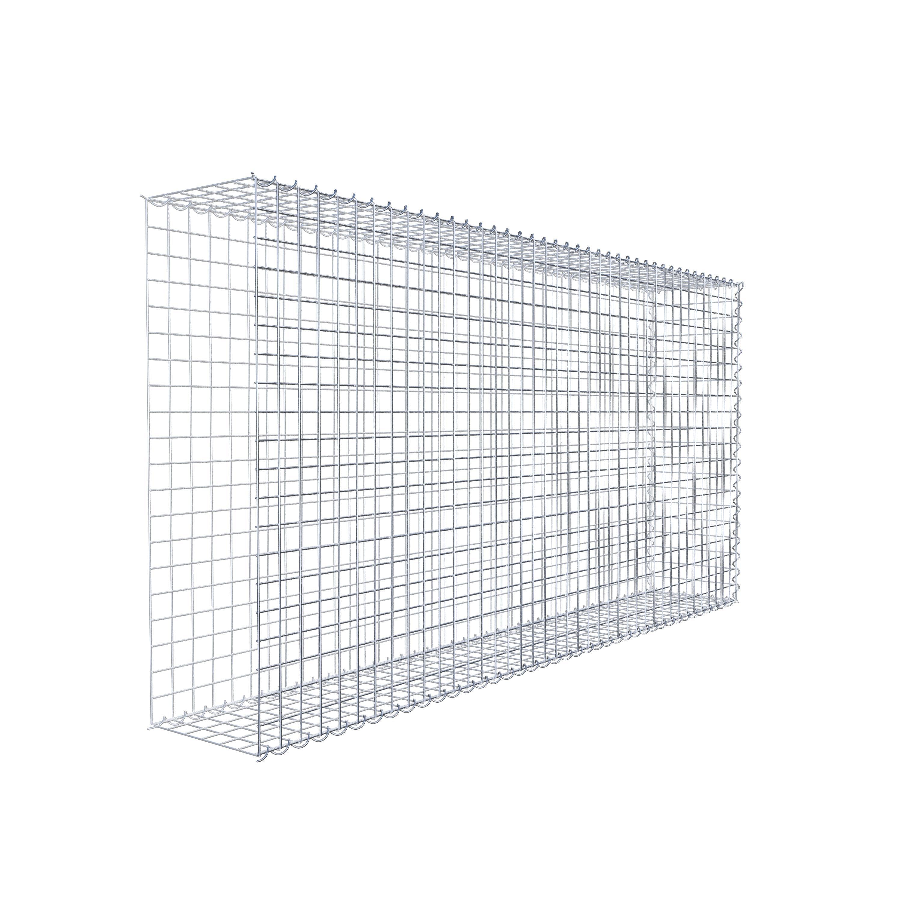 Gabion rapporté type 2 200 cm x 100 cm x 30 cm (L x H x P), mailles 5 cm x 5 cm, spirale