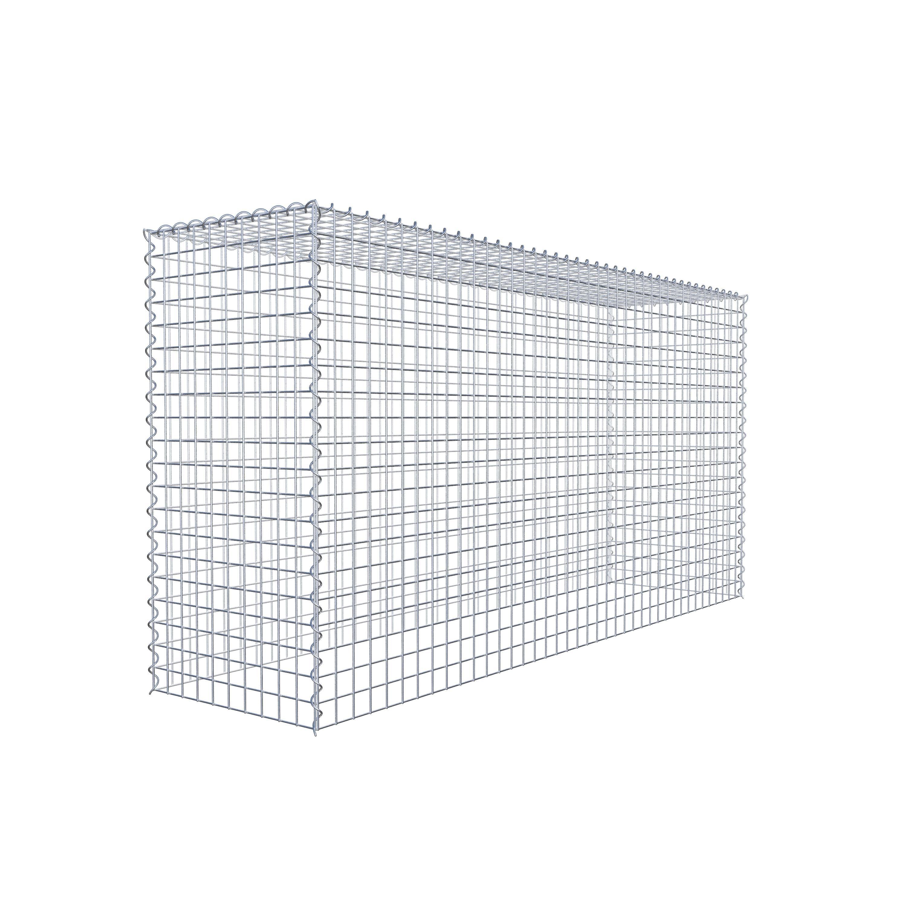 Gabion rapporté type 3 200 cm x 100 cm x 50 cm (L x H x P), mailles 5 cm x 5 cm, spirale
