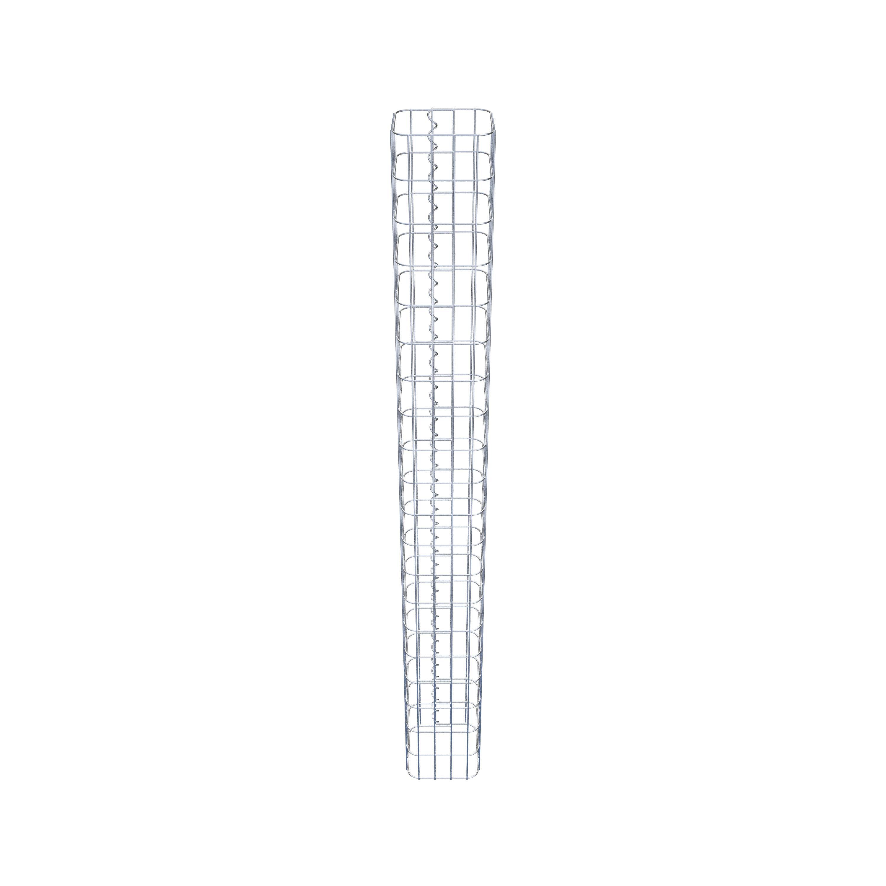 Columna rectangular de gaviones galvanizados en caliente, 22 cm x 22 cm, 200 cm de altura, MW 5 cm x 10 cm