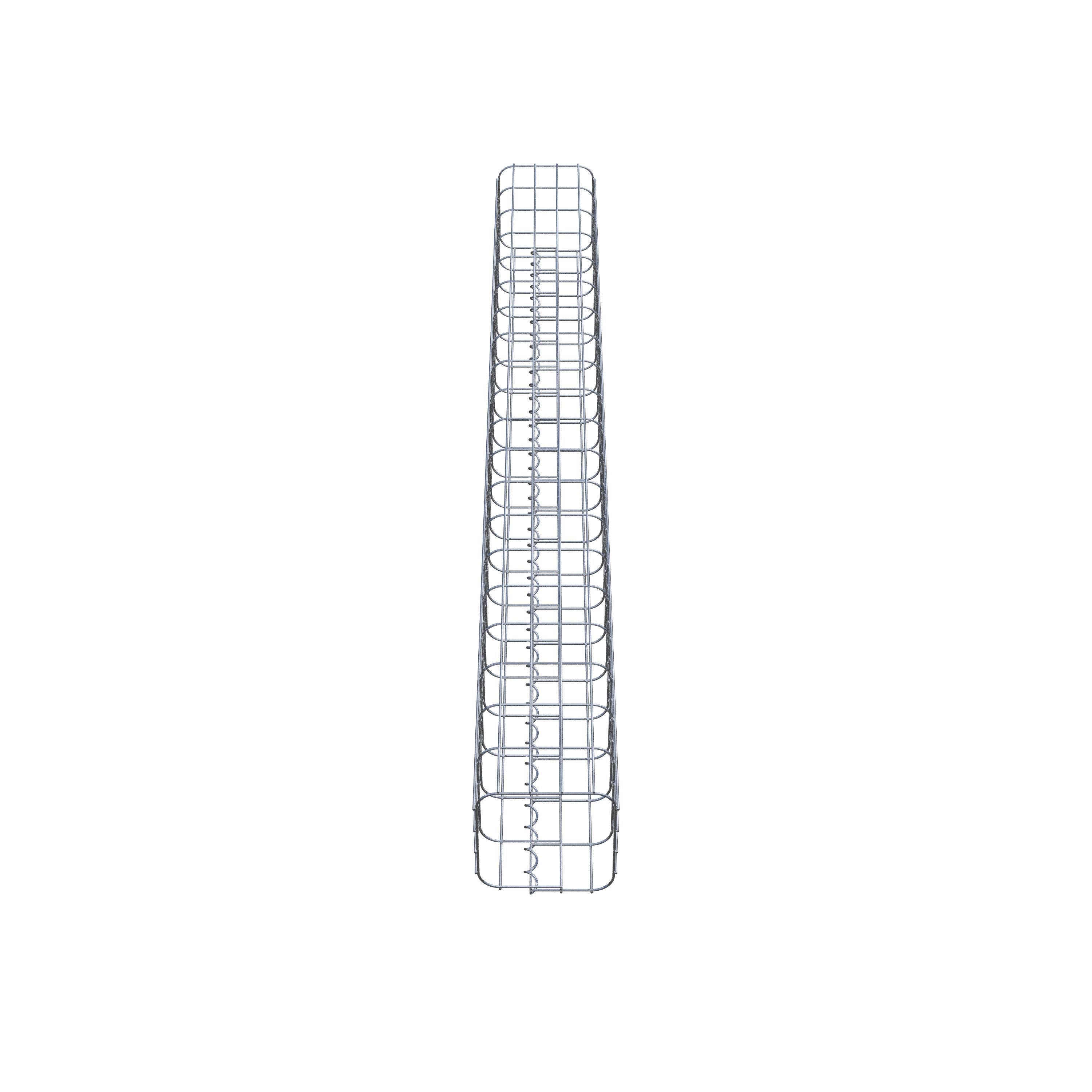 Columna rectangular de gaviones galvanizados en caliente, 22 cm x 22 cm, 200 cm de altura, MW 5 cm x 10 cm
