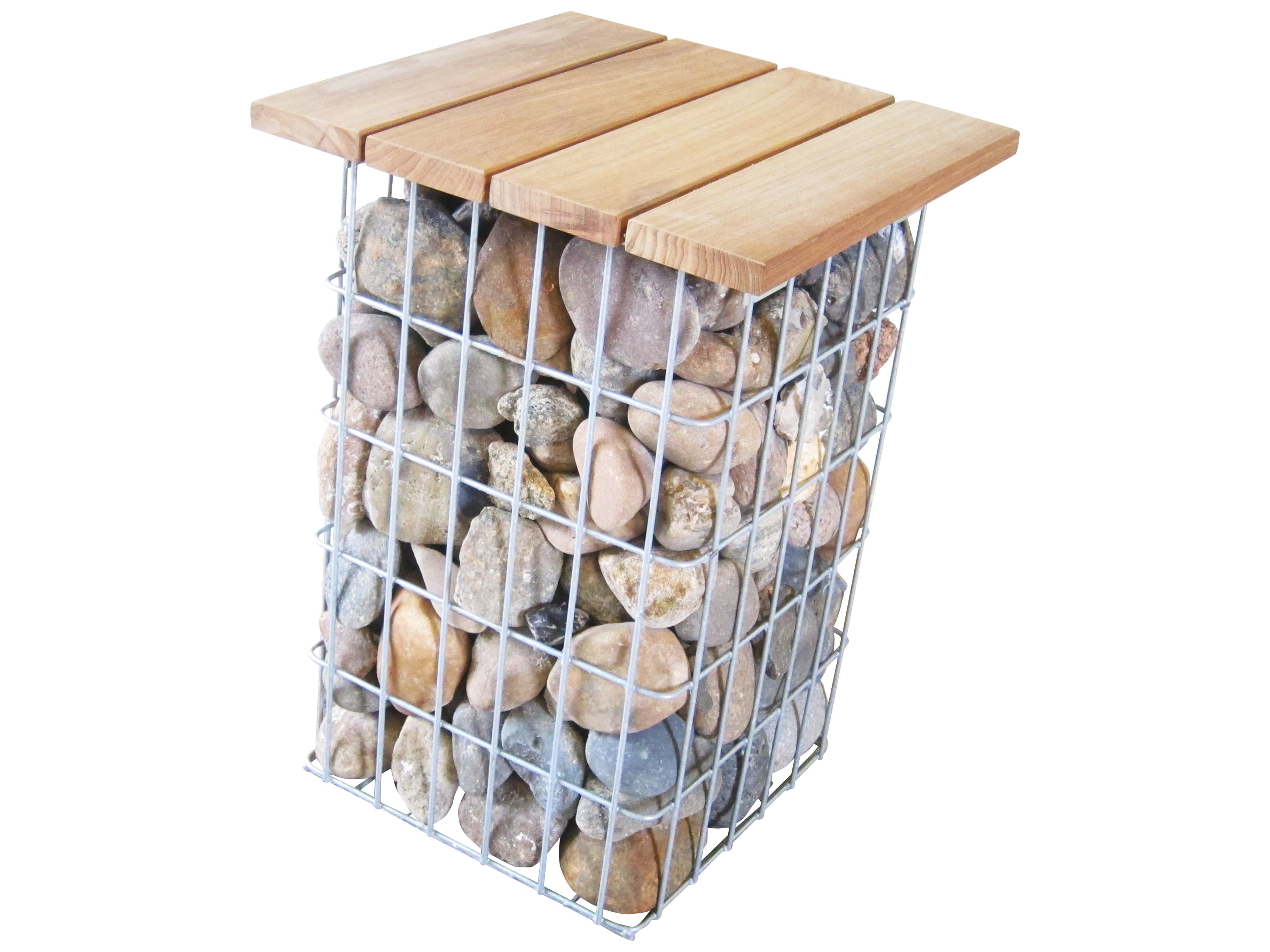 Varmförzinkad pall MW 5 x 10 cm, TEAK