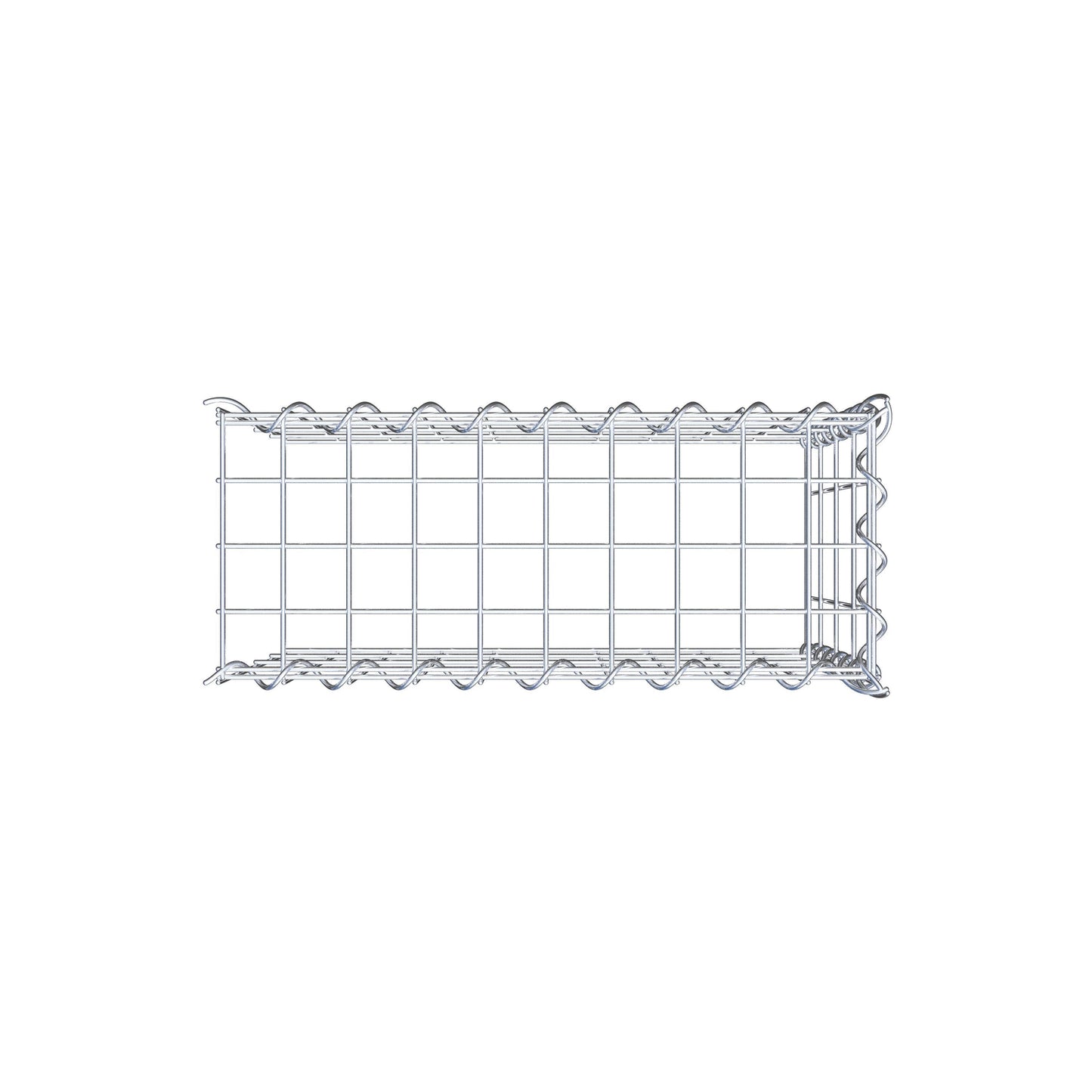 Gabião tipo 4 50 cm x 40 cm x 20 cm (C x A x P), malhagem 5 cm x 10 cm, espiral