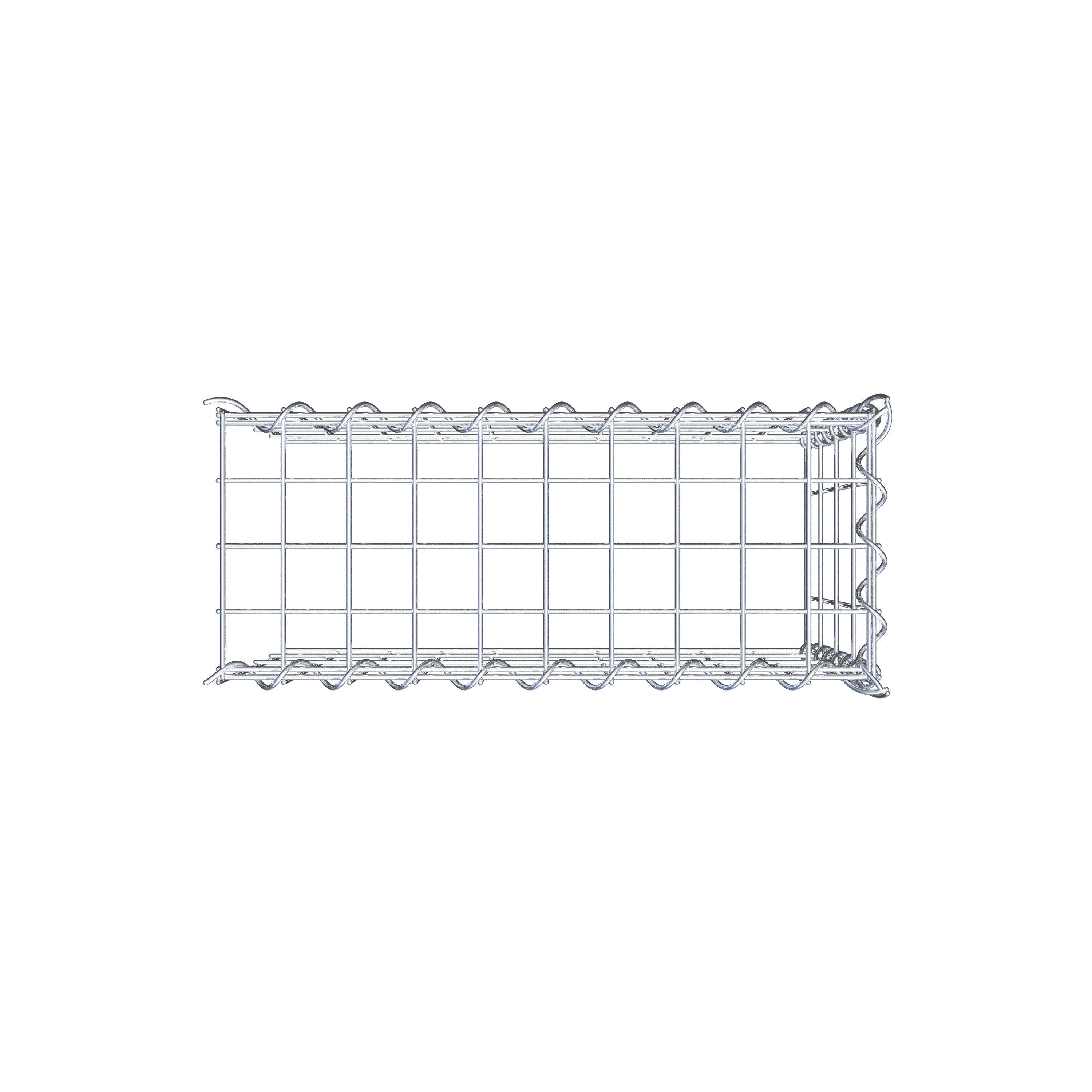 Gabion rapporté type 4 50 cm x 40 cm x 20 cm (L x H x P), mailles 5 cm x 10 cm, spirale