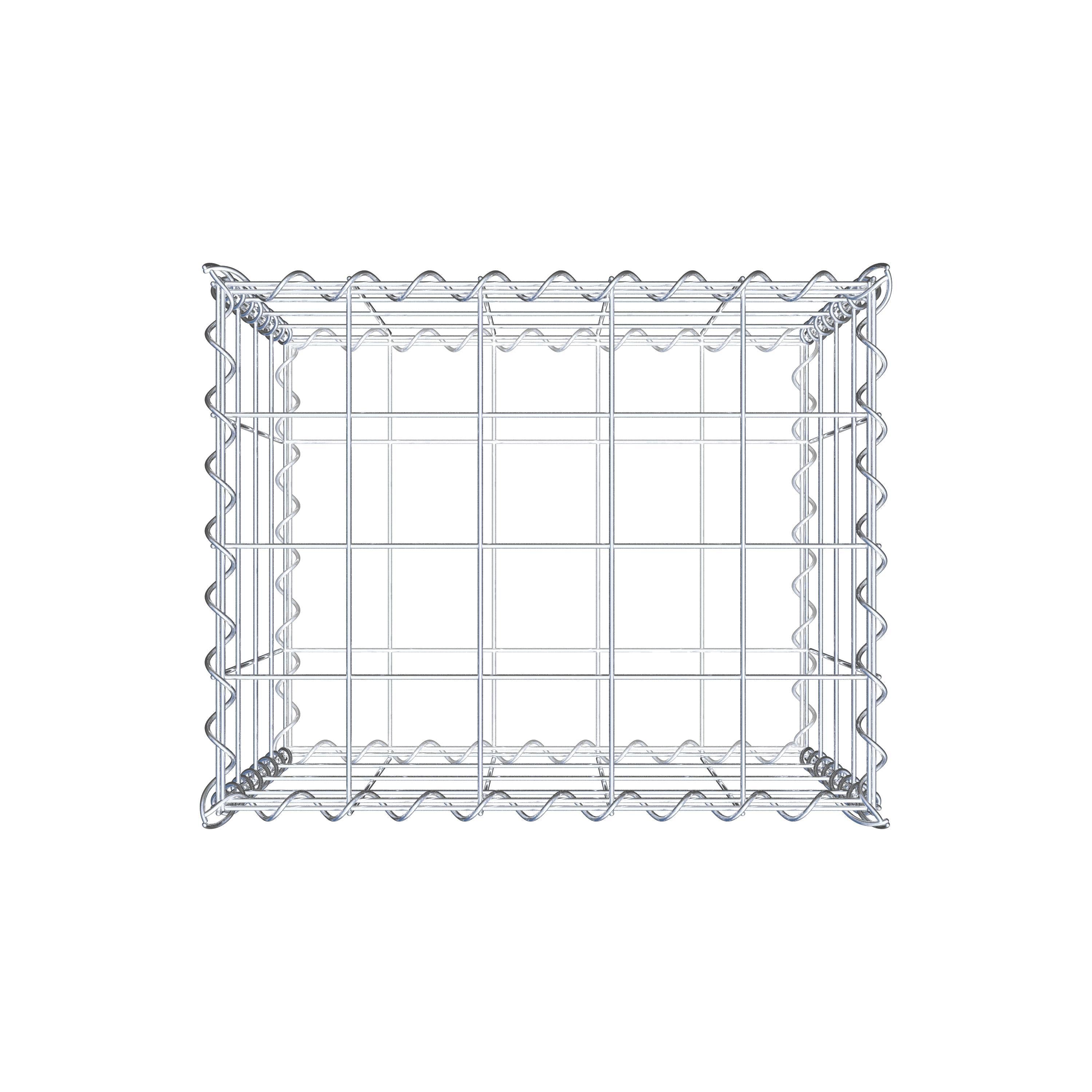 Gavión 50 cm x 40 cm x 40 cm (largo x alto x fondo), malla 10 cm x 10 cm, en espiral