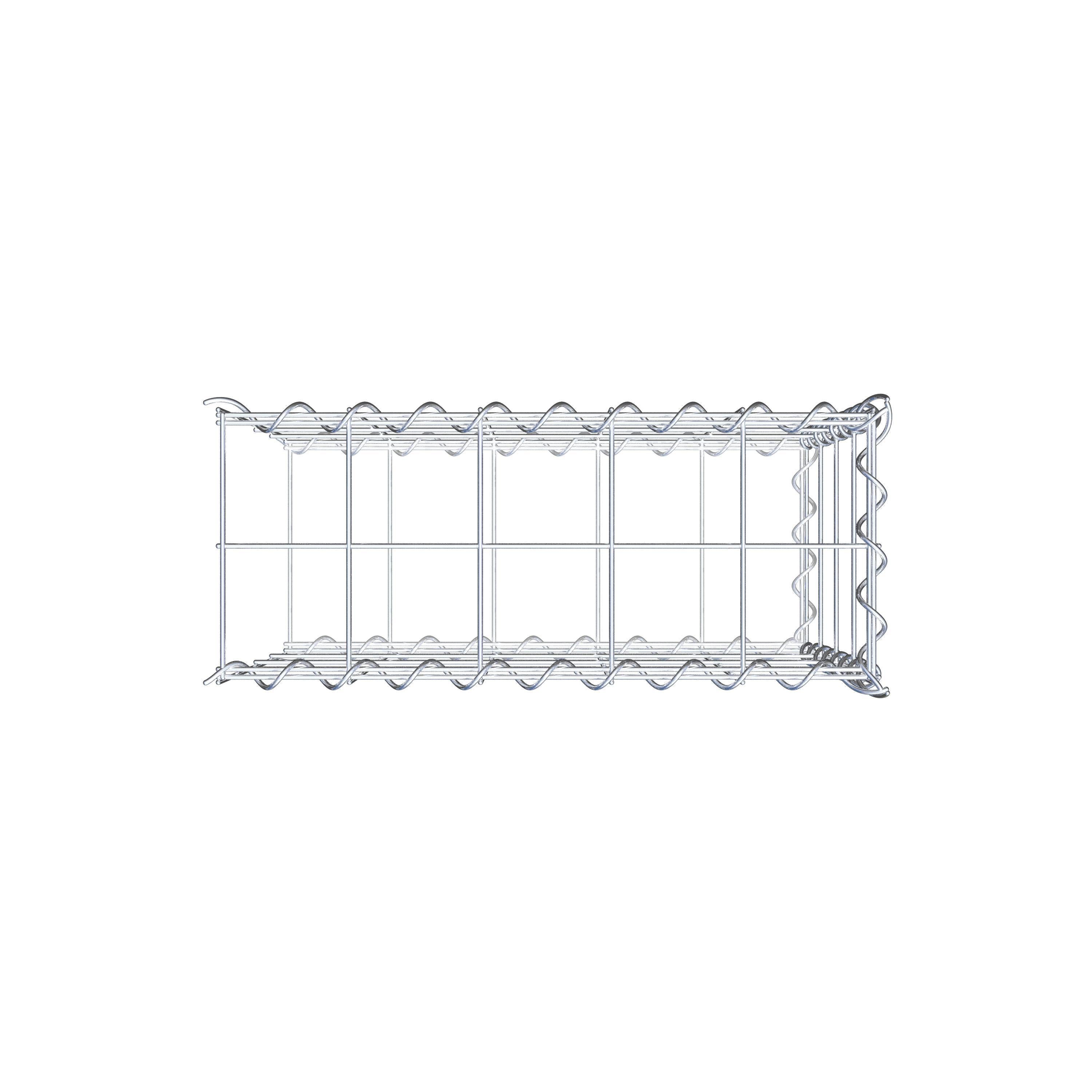 Grown-on gabion type 2 50 cm x 40 cm x 20 cm (L x H x D), mesh size 10 cm x 10 cm, spiral