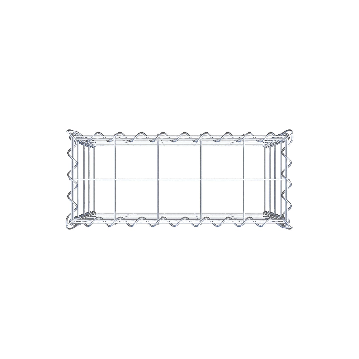 Gabião tipo 3 50 cm x 40 cm x 20 cm (C x A x P), malhagem 10 cm x 10 cm, espiral