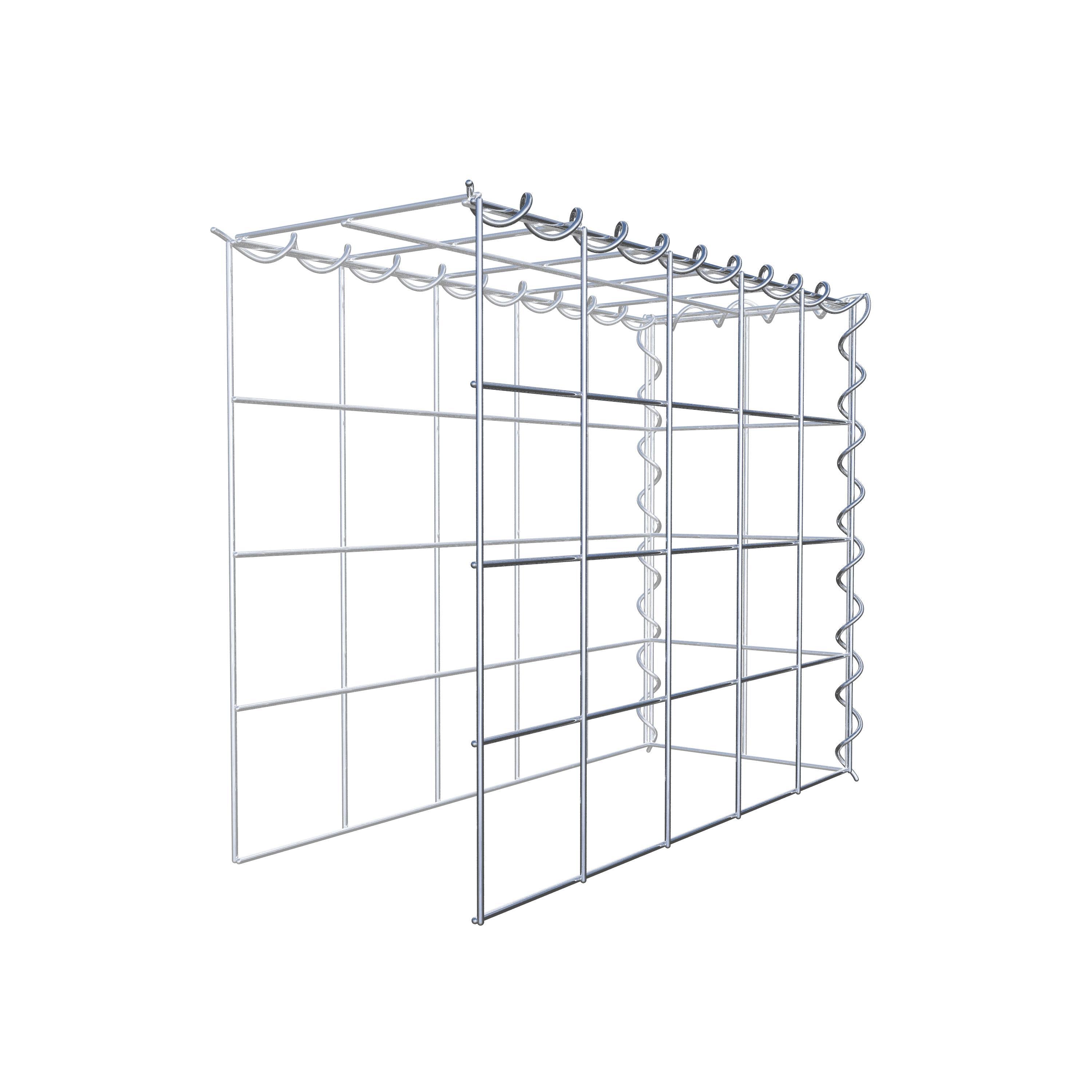 Add-on schanskorf type 4 50 cm x 40 cm x 20 cm (L x H x D), maaswijdte 10 cm x 10 cm, spiraalvormig