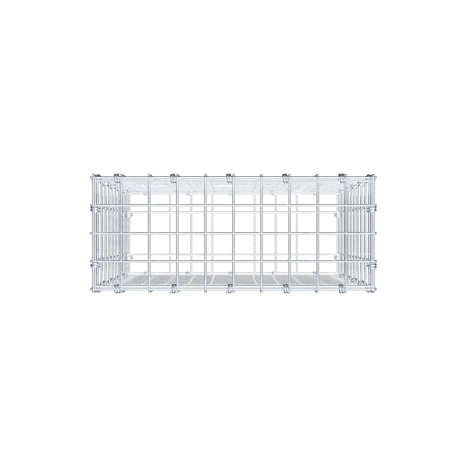 Gabbione 50 cm x 50 cm x 20 cm (L x H x P), maglia 5 x 5 cm, anello a spirale