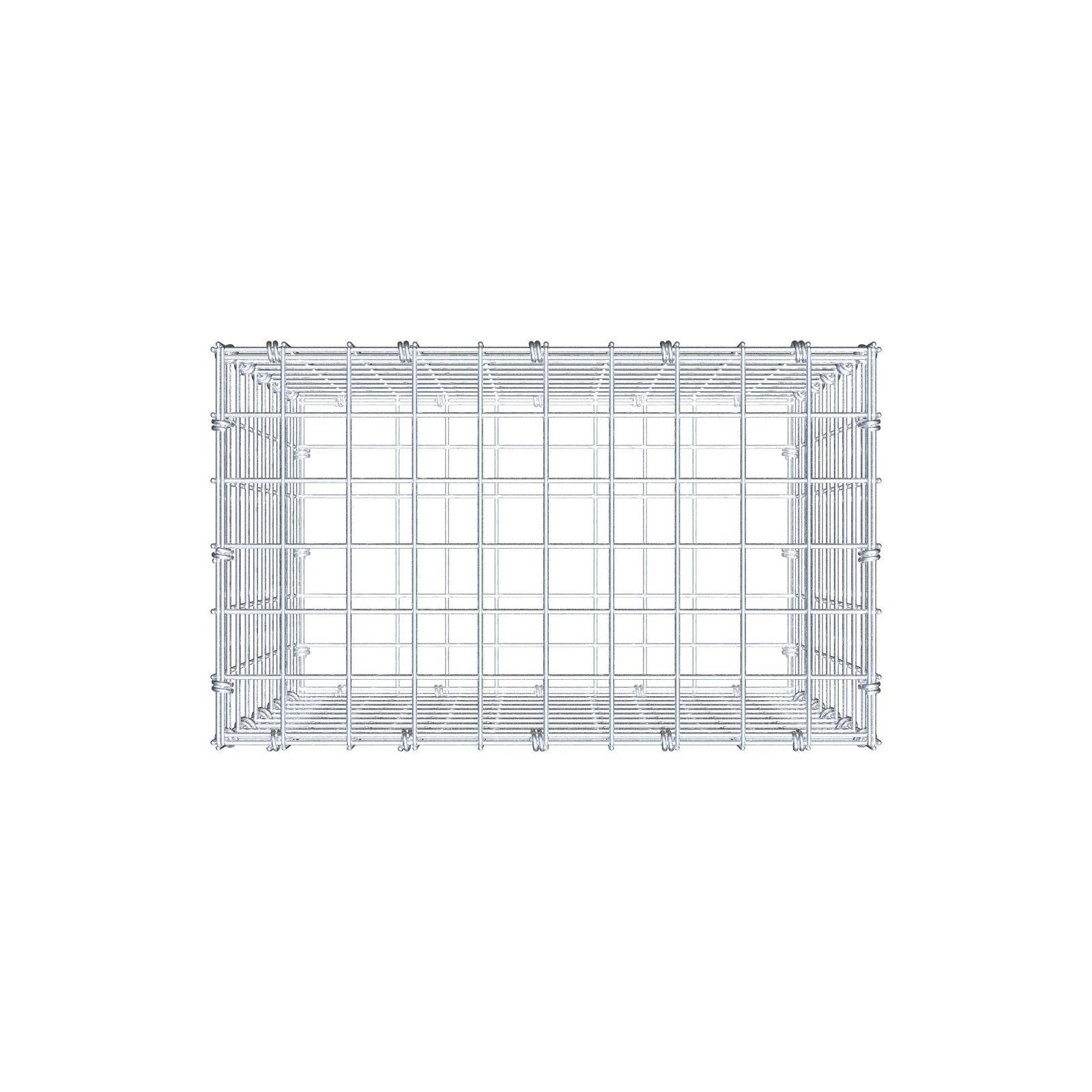 Gabbione 50 cm x 50 cm x 30 cm (L x H x P), maglia 5 x 5 cm, anello a spirale
