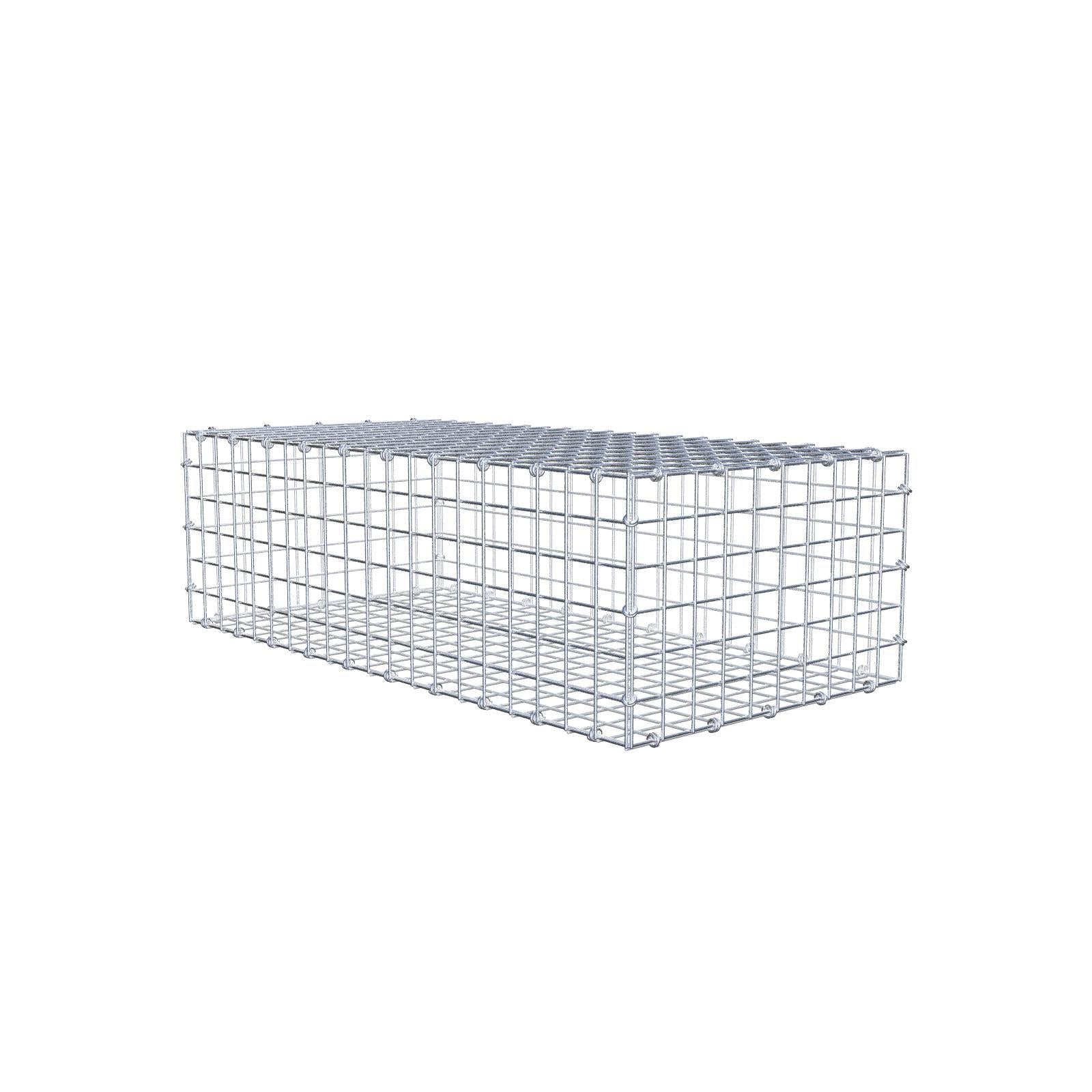 Gabbione 100 cm x 30 cm x 50 cm (L x H x P), maglia 5 x 5 cm, anello a spirale