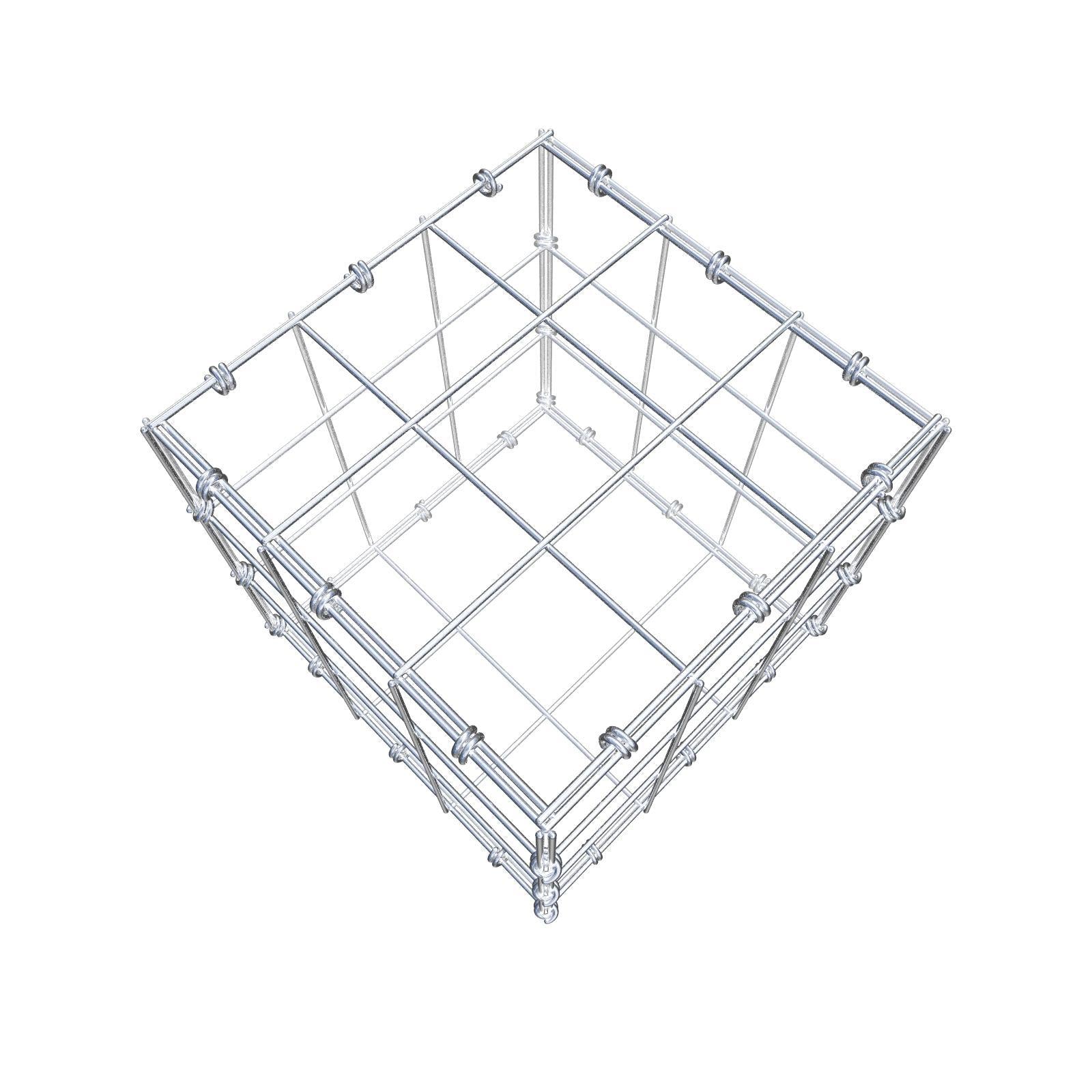 Gabion 30 cm x 30 cm x 30 cm (L x H x P), mailles 10 x 10 cm, anneau en spirale