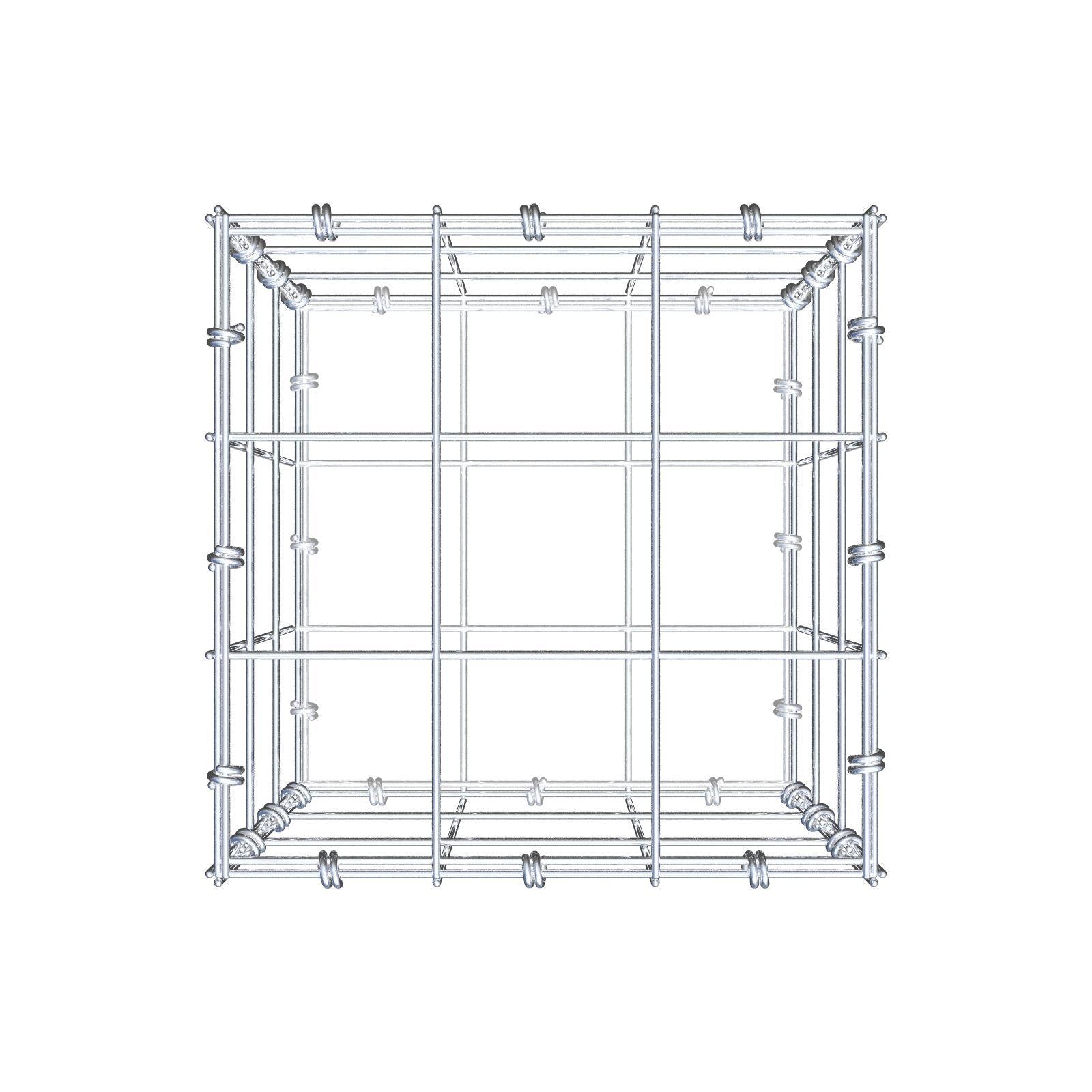 Gabion 30 cm x 30 cm x 30 cm (L x H x P), mailles 10 x 10 cm, anneau en spirale