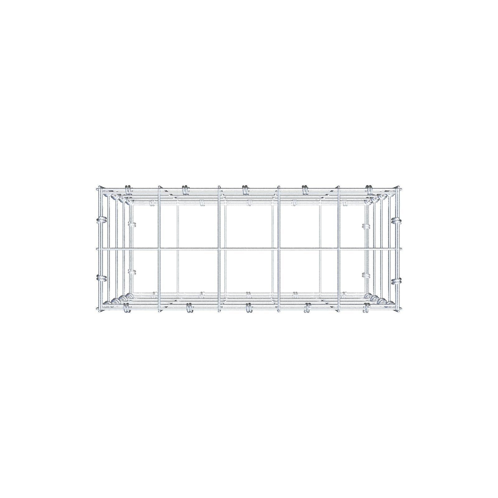 Gabion 50 cm x 40 cm x 20 cm (L x H x D), maskstorlek 10 x 10 cm, spiralring