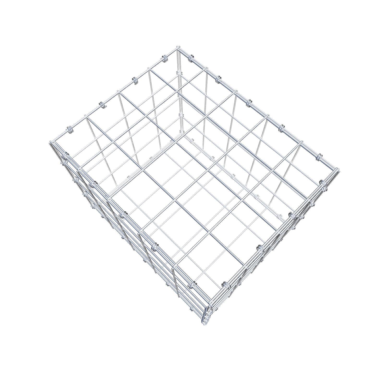 Gabion 50 cm x 40 cm x 40 cm (L x H x D), maskstorlek 10 x 10 cm, spiralring