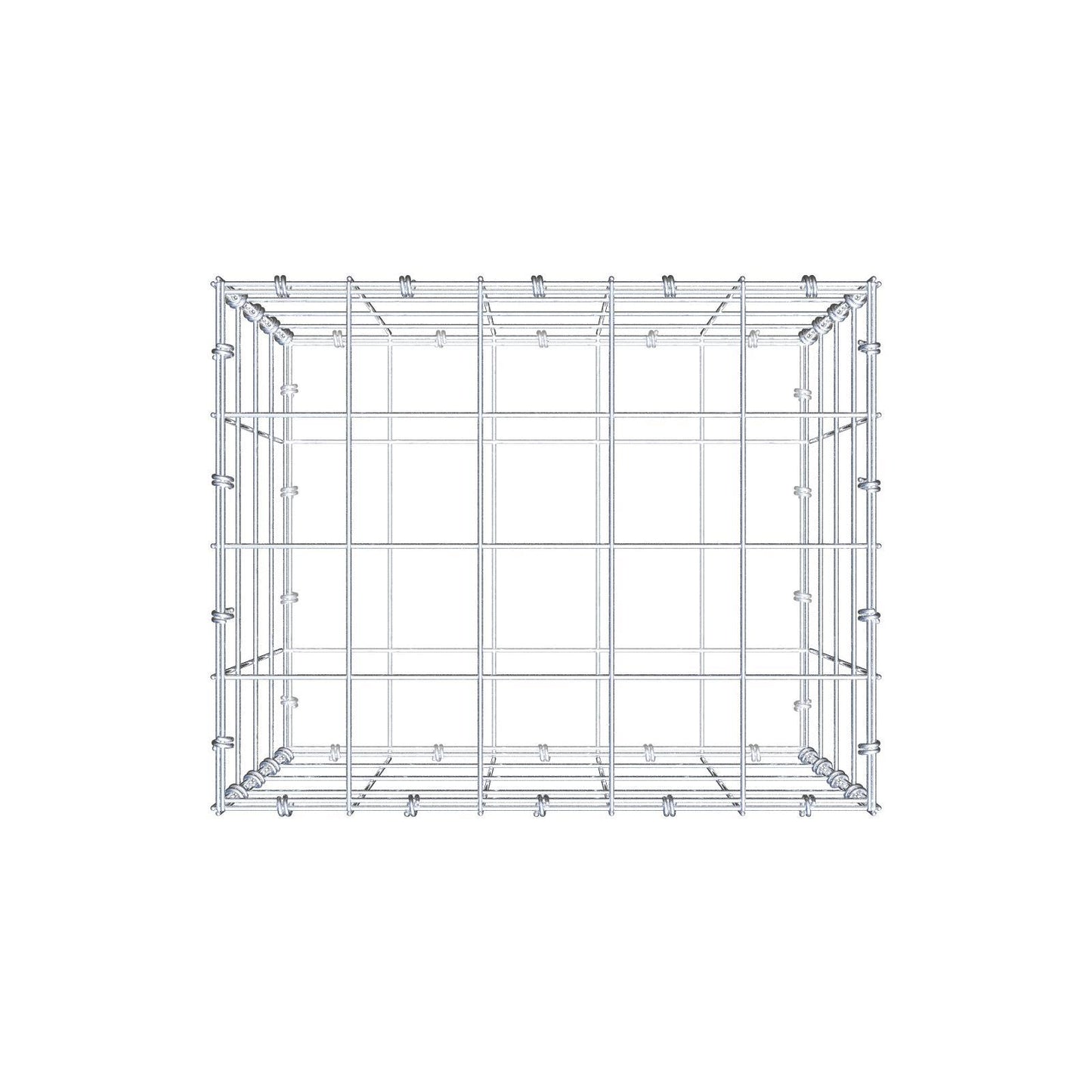 Gabion 50 cm x 40 cm x 40 cm (L x H x D), maskstorlek 10 x 10 cm, spiralring