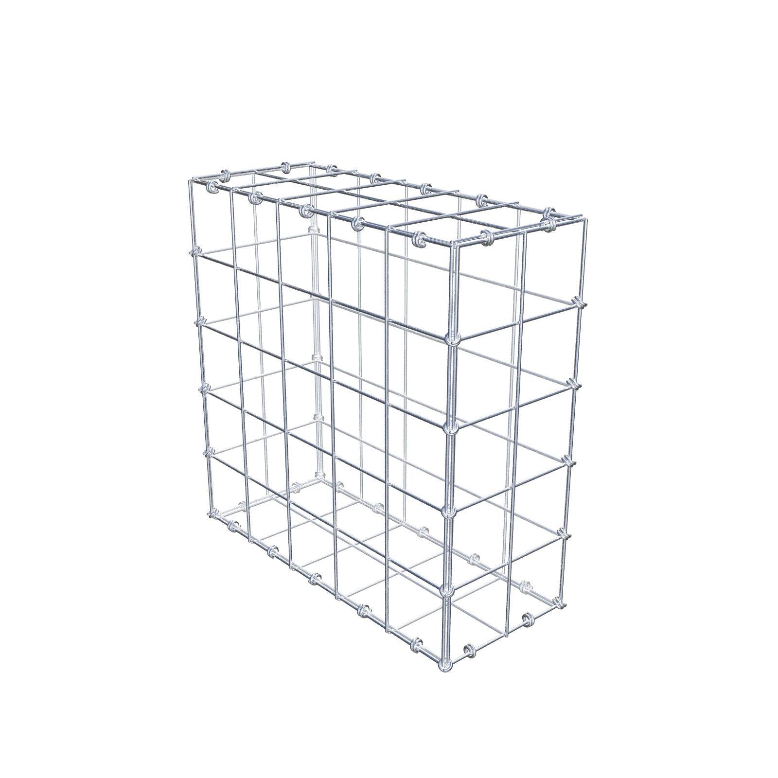 Gabion 50 cm x 50 cm x 20 cm (L x H x P), mailles 10 x 10 cm, anneau en spirale