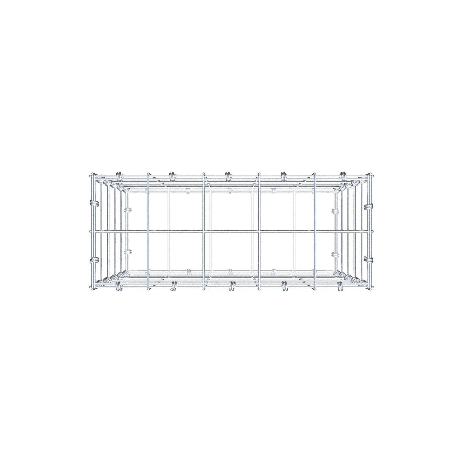 Gabion 50 cm x 50 cm x 20 cm (L x H x P), mailles 10 x 10 cm, anneau en spirale