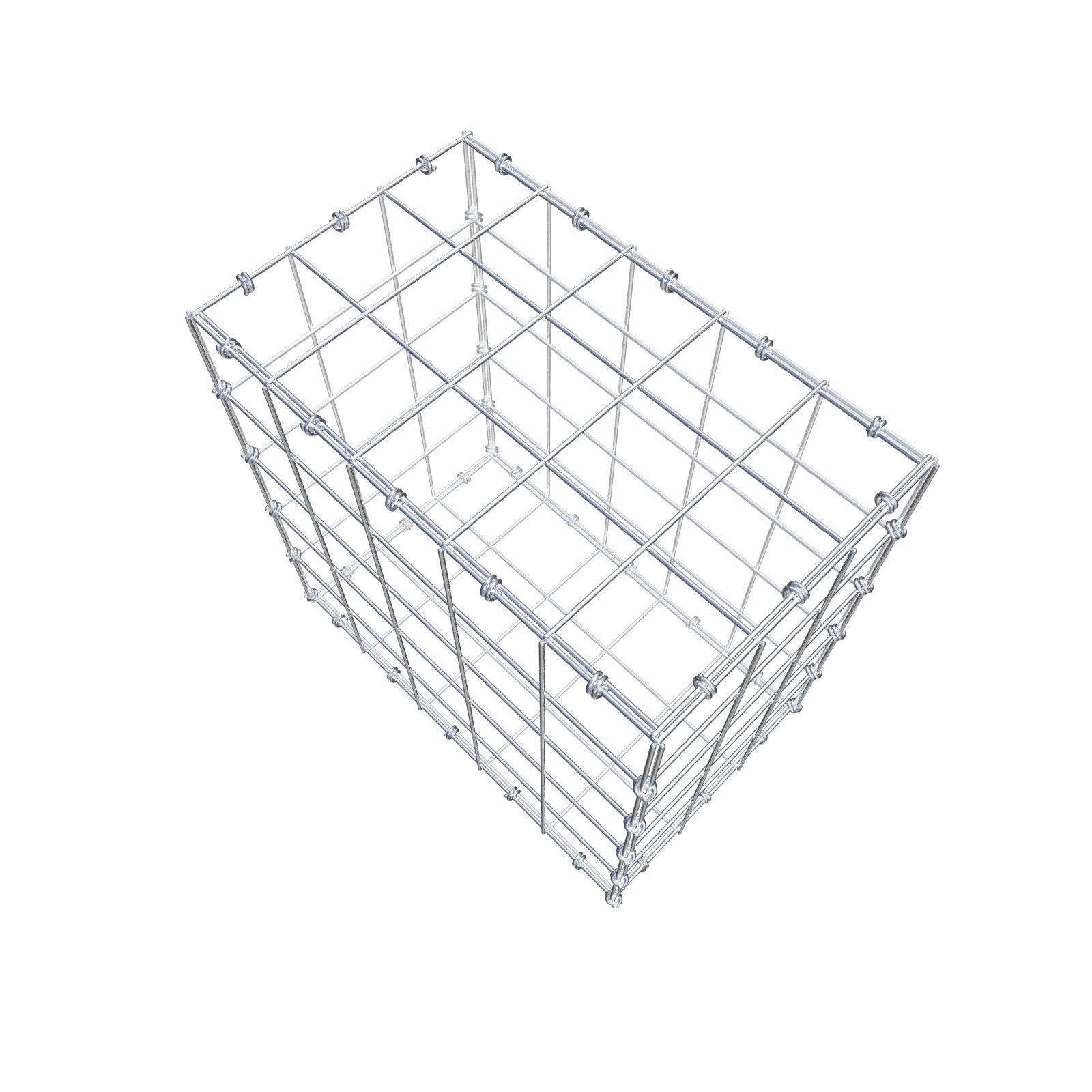 Gabion 50 cm x 50 cm x 30 cm (L x H x D), maskstorlek 10 x 10 cm, spiralring