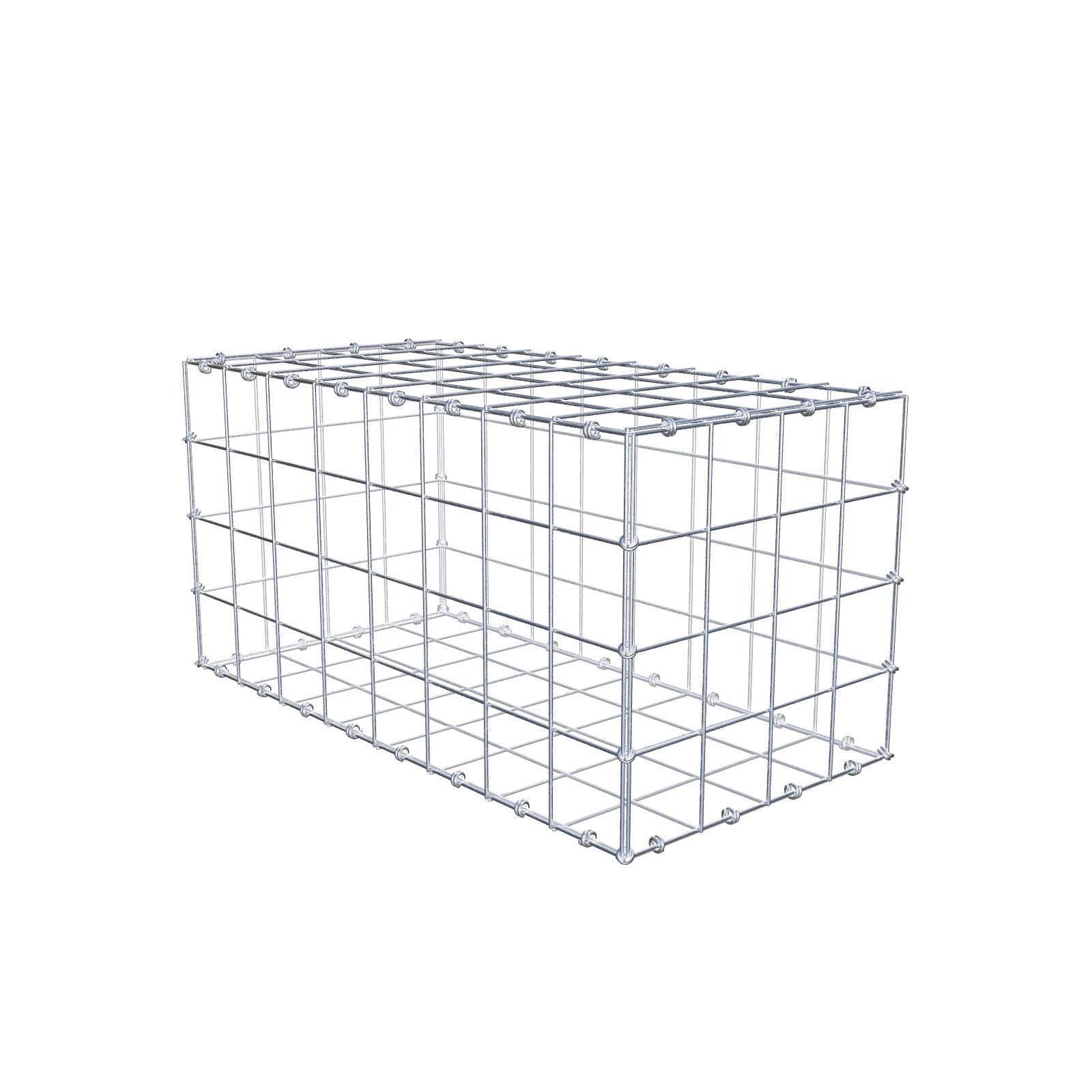 Gabion 80 cm x 40 cm x 40 cm (L x H x P), mailles 10 x 10 cm, anneau en spirale