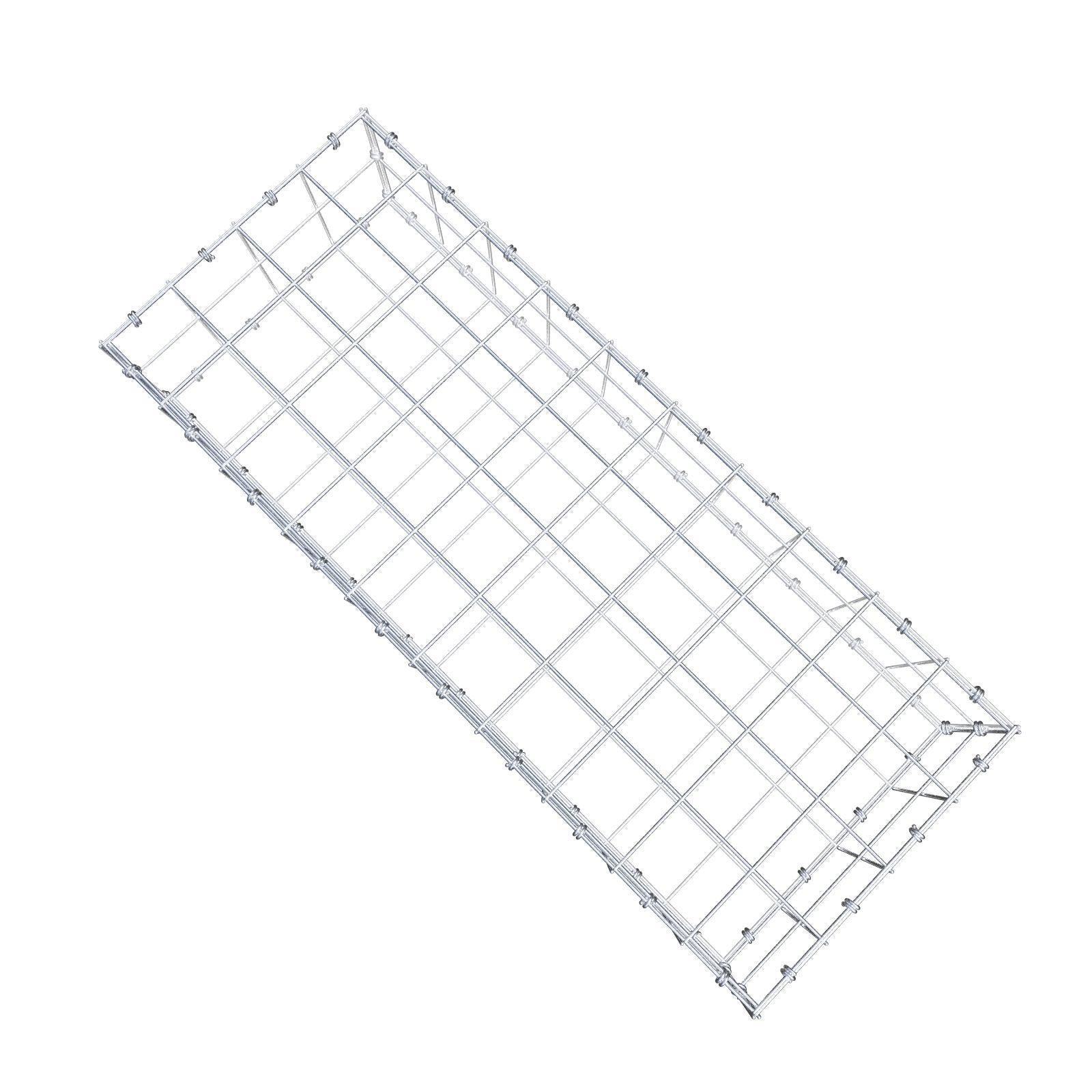 Gabion 100 cm x 20 cm x 40 cm (L x H x D), maskstorlek 10 x 10 cm, spiralring