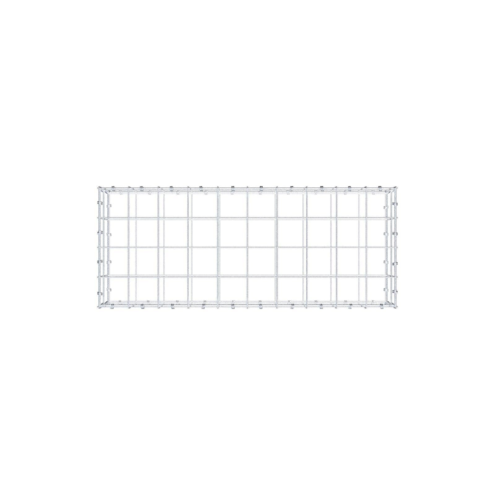 Gabion 100 cm x 20 cm x 40 cm (L x H x D), maskstorlek 10 x 10 cm, spiralring