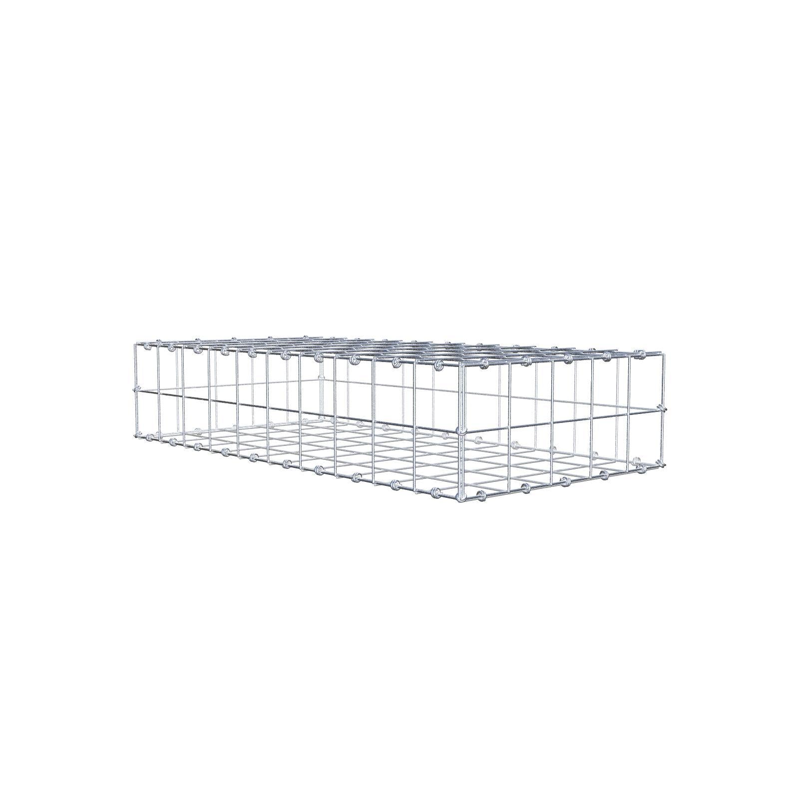 Gabion 100 cm x 20 cm x 50 cm (L x H x P), mailles 10 x 10 cm, anneau en spirale