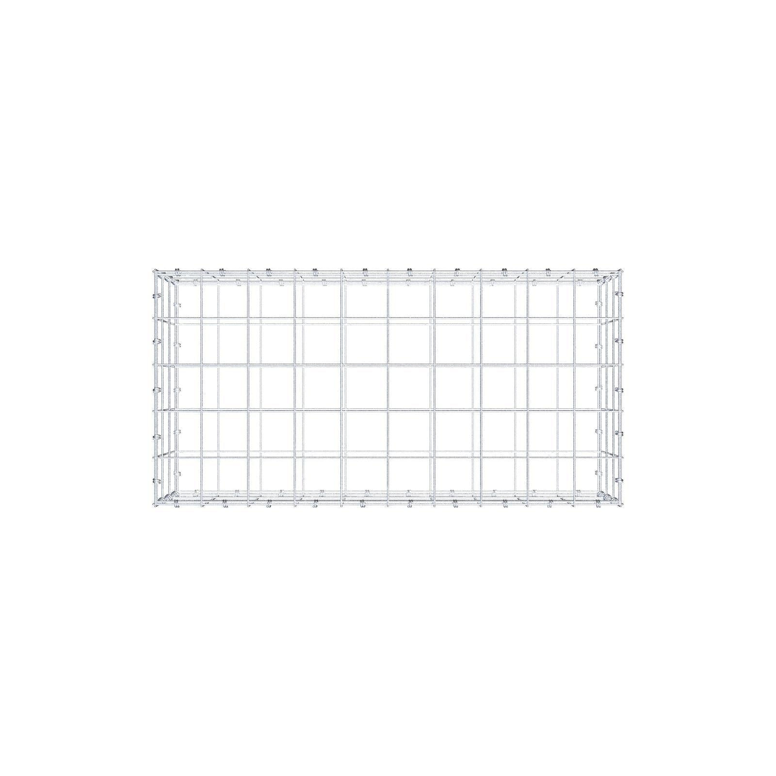 Gabion 100 cm x 30 cm x 50 cm (L x H x D), maskstorlek 10 x 10 cm, spiralring