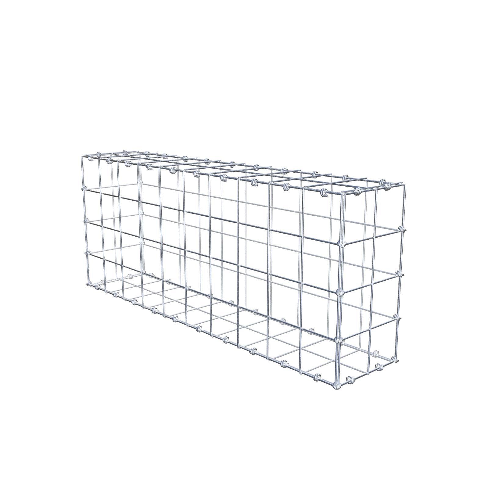 Gabion 100 cm x 40 cm x 20 cm (L x H x D), maskstorlek 10 x 10 cm, spiralring
