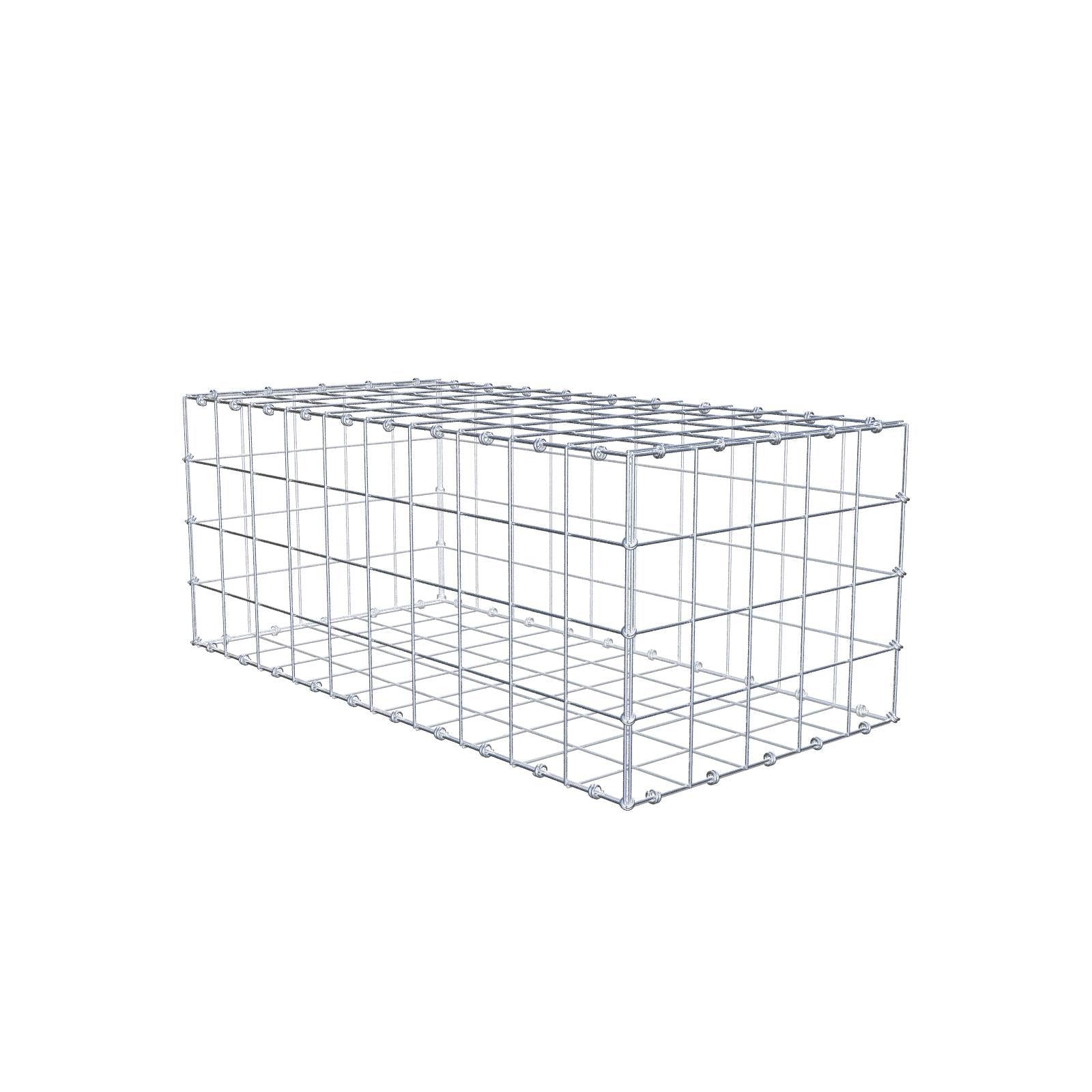 Gabion 100 cm x 40 cm x 50 cm (L x H x D), maskstorlek 10 x 10 cm, spiralring