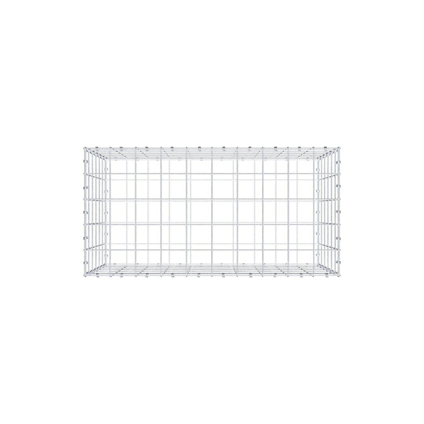 Gabion 100 cm x 60 cm x 50 cm (L x H x P), mailles 10 x 10 cm, anneau en spirale