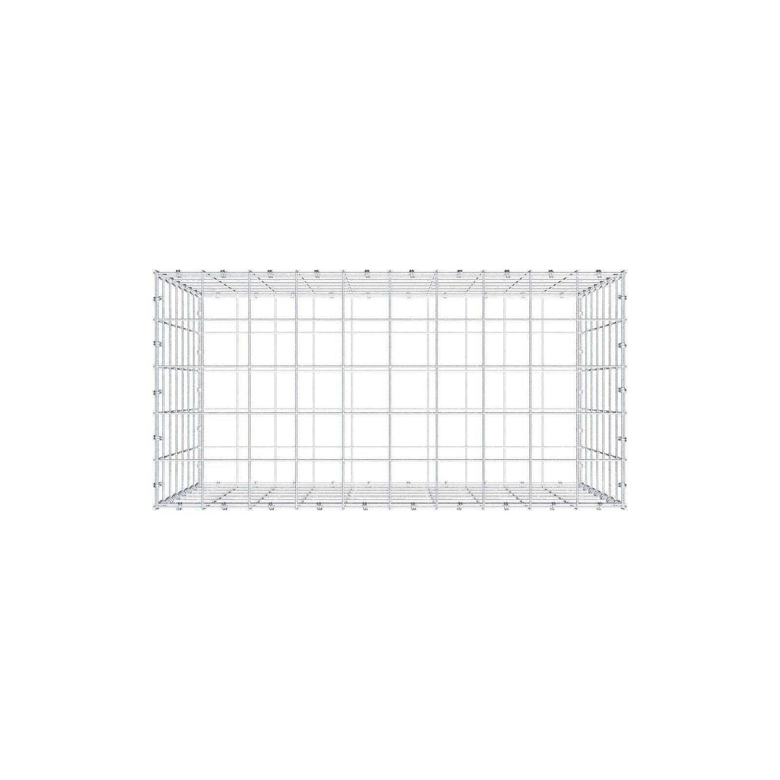 Gabion 100 cm x 70 cm x 50 cm (L x H x P), mailles 10 x 10 cm, anneau en spirale