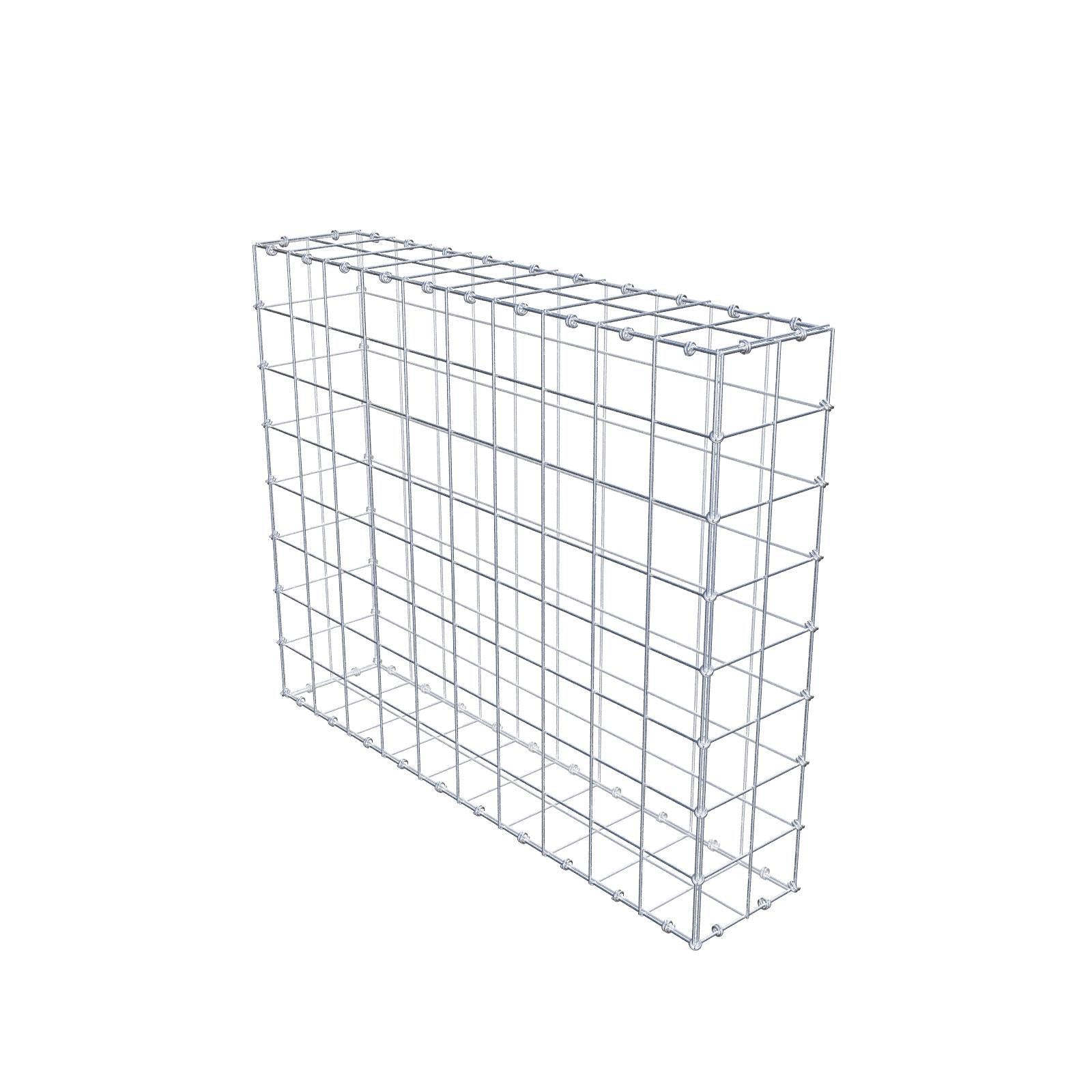 Gabion 100 cm x 80 cm x 20 cm (L x H x P), mailles 10 x 10 cm, anneau en spirale