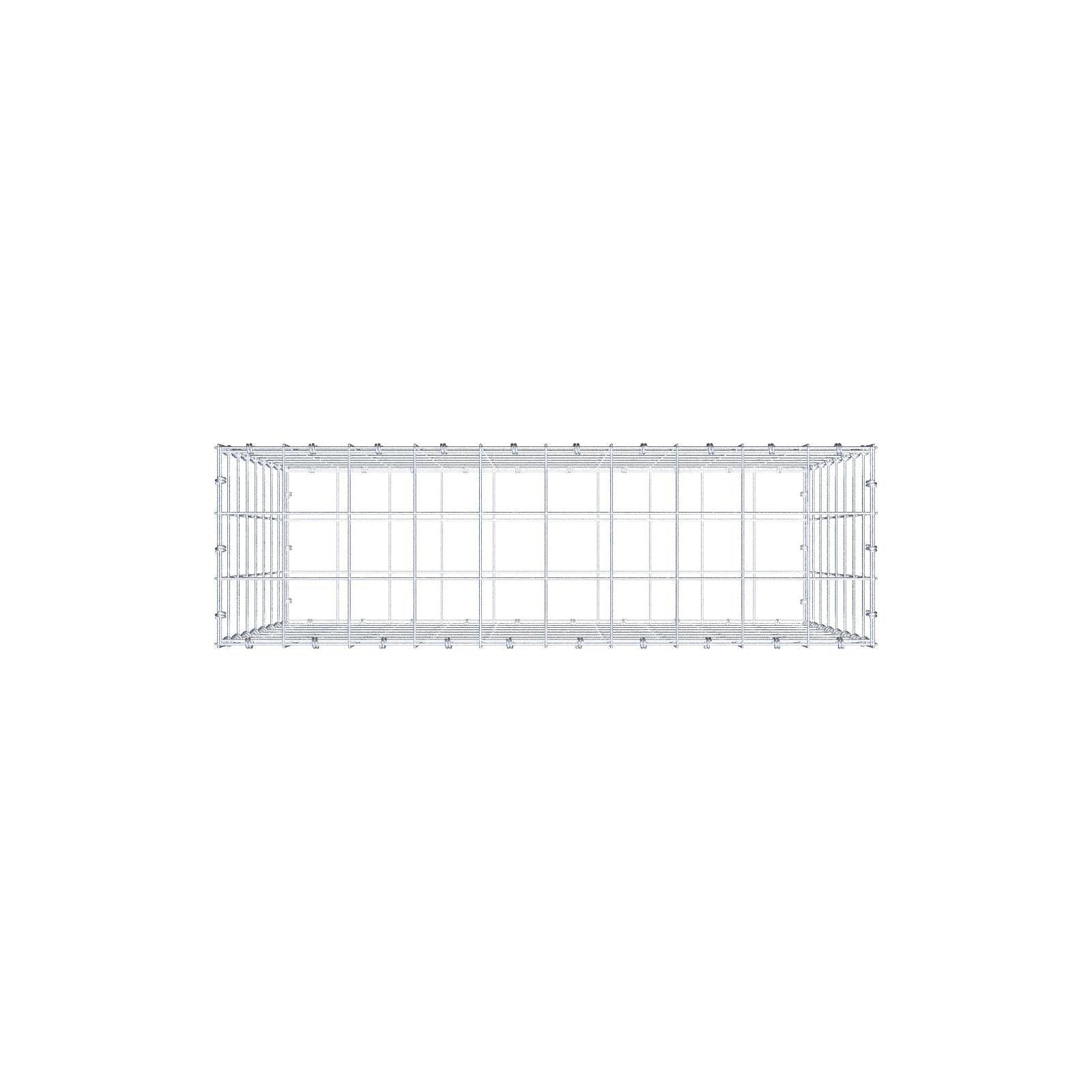 Gabion 100 cm x 80 cm x 30 cm (L x H x D), maskstorlek 10 x 10 cm, spiralring