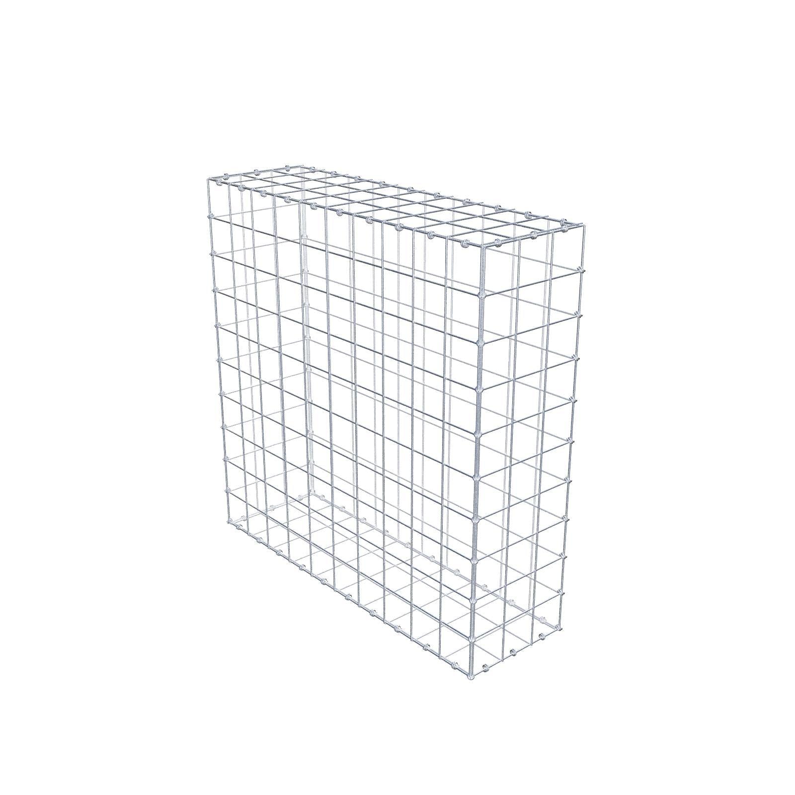Gabion 100 cm x 100 cm x 30 cm (L x H x P), mailles 10 x 10 cm, anneau en spirale