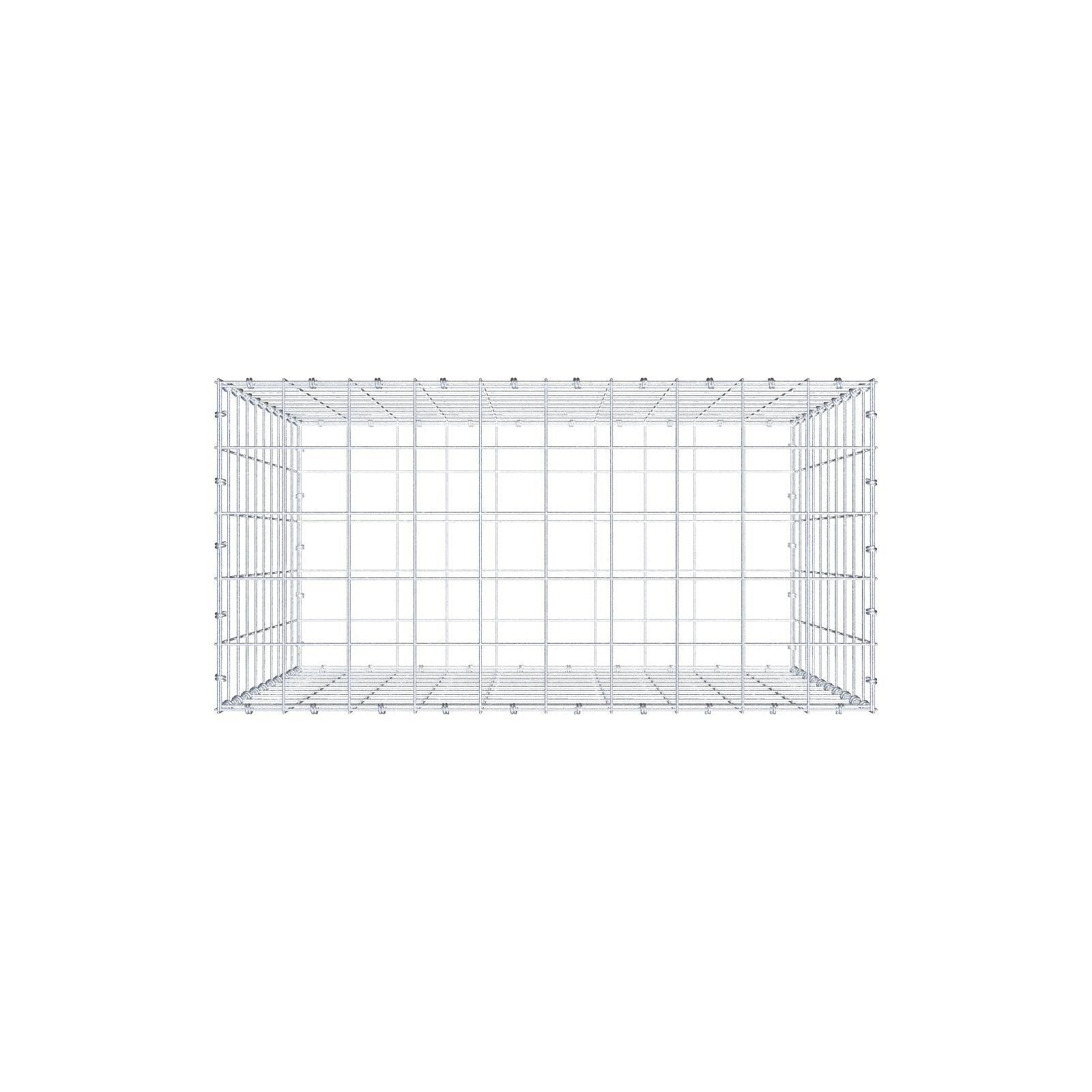 Gabion 100 cm x 100 cm x 50 cm (L x H x P), mailles 10 x 10 cm, anneau en spirale