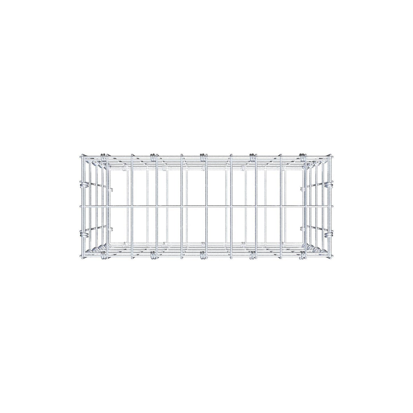 Gabion 50 cm x 40 cm x 20 cm (L x H x D), maskstorlek 5 x 10 cm, spiralring