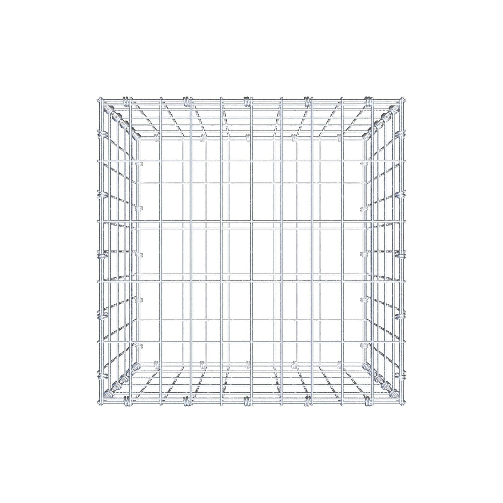 Gabion 50 cm x 50 cm x 50 cm (L x H x P), mailles 5 x 10 cm, anneau en spirale
