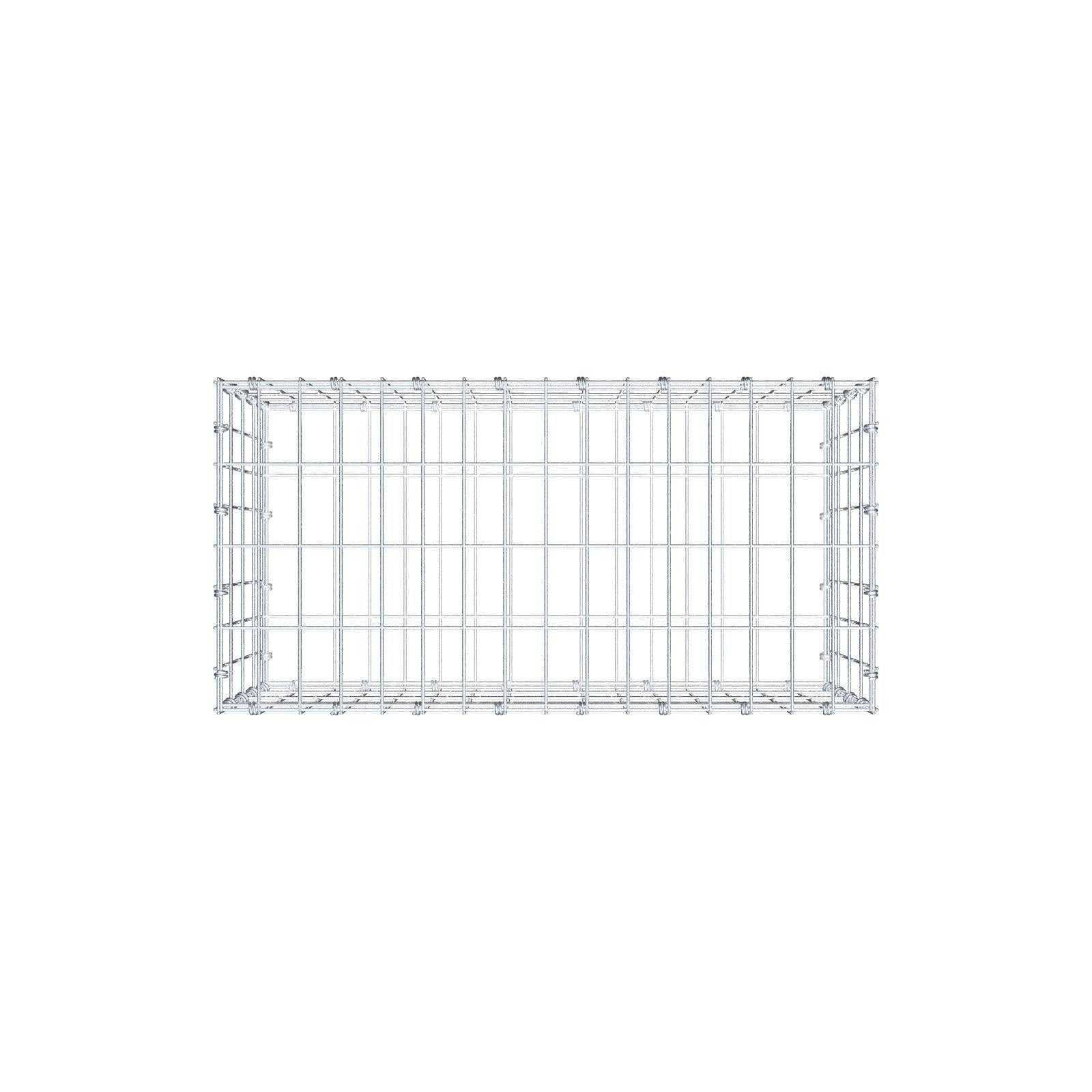 Gabbione 80 cm x 40 cm x 40 cm (L x H x P), maglia 5 x 10 cm, anello a spirale