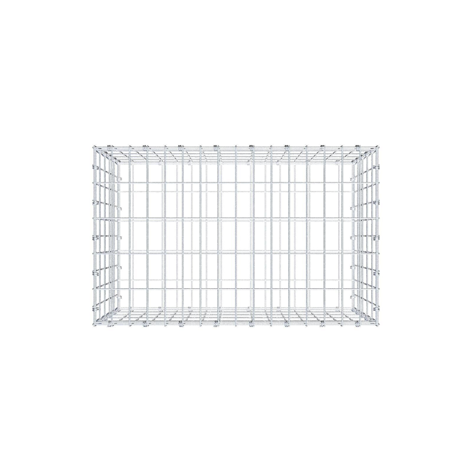 Gabione 80 cm x 50 cm x 50 cm (L x H x T), Maschenweite 5 x 10 cm, Spiralring