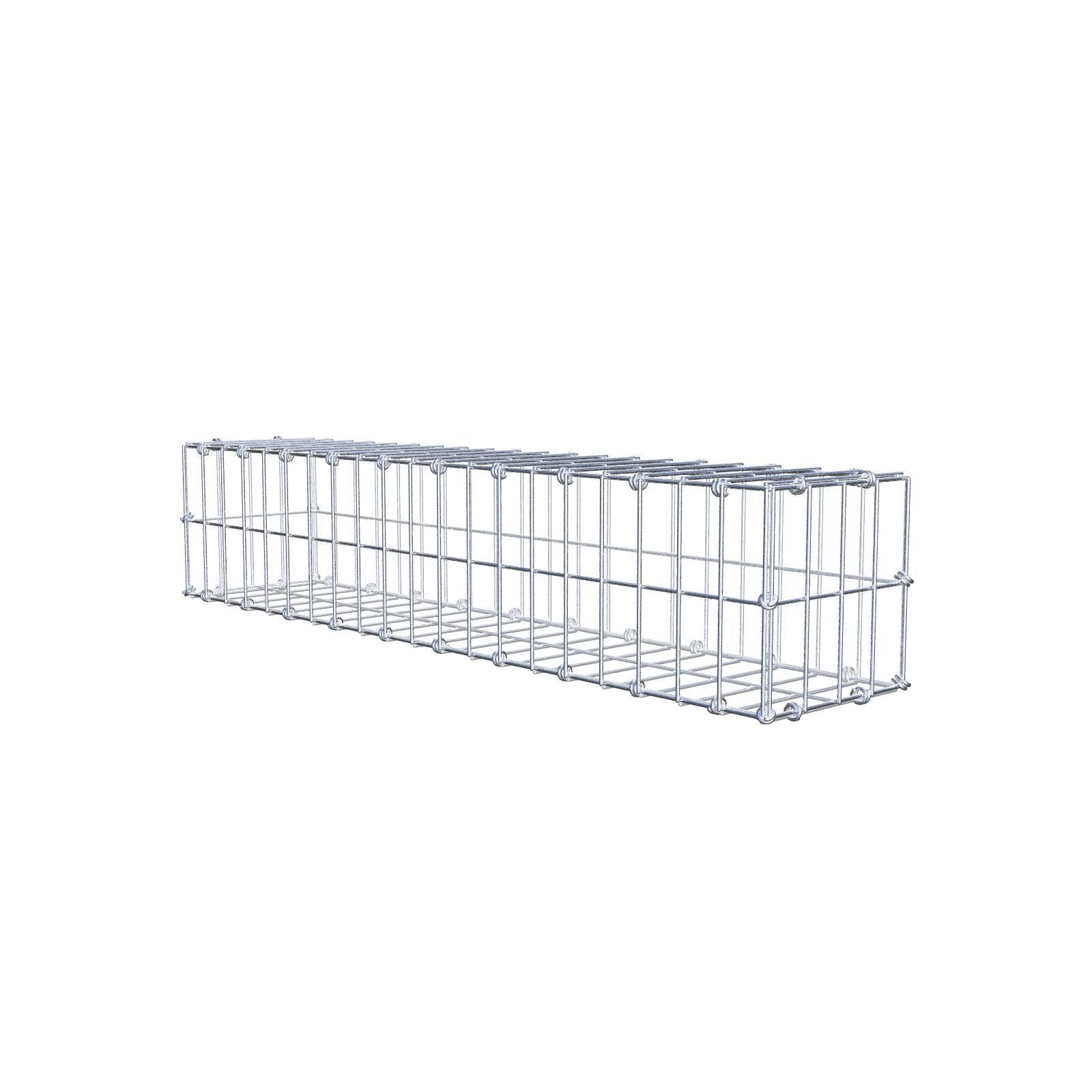 Gabbione 100 cm x 20 cm x 20 cm (L x H x P), maglia 5 x 10 cm, anello a spirale