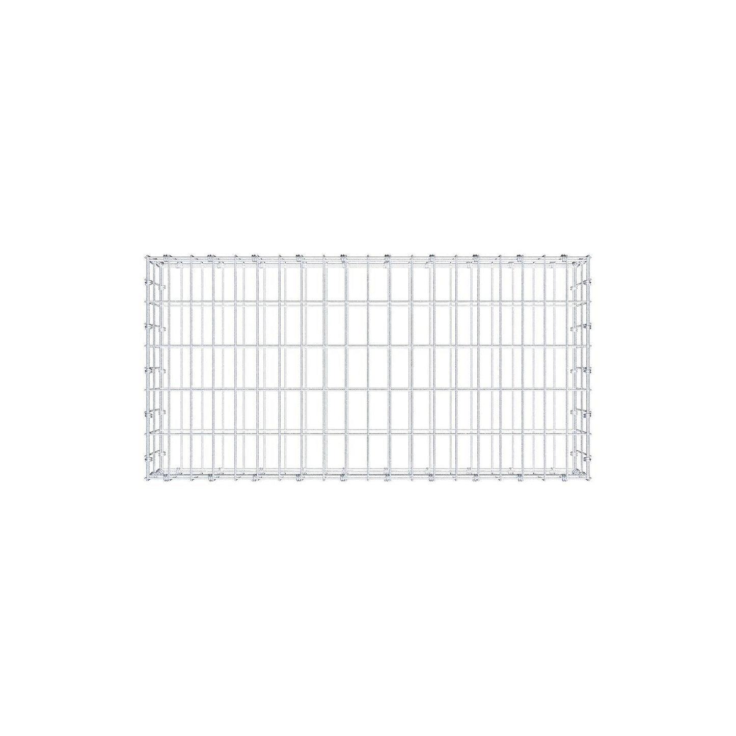 Gabion 100 cm x 20 cm x 50 cm (L x H x D), maskstorlek 5 x 10 cm, spiralring