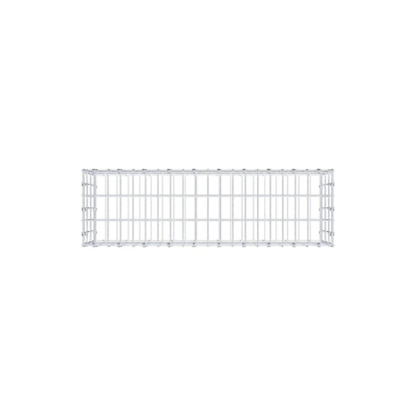 Gavión 100 cm x 30 cm x 30 cm (L x A x P), luz de malla 5 x 10 cm, anillo en espiral